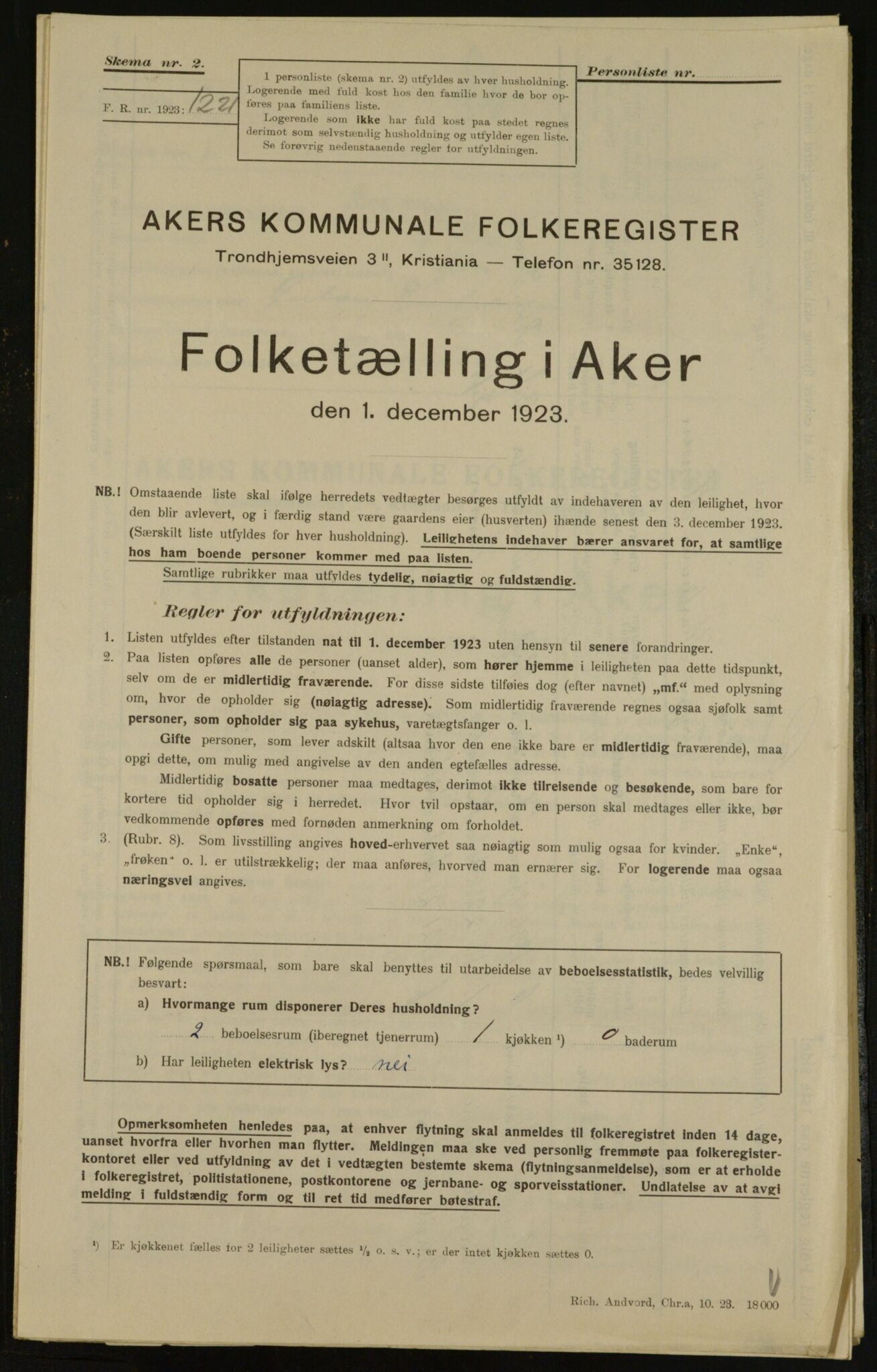 , Kommunal folketelling 1.12.1923 for Aker, 1923, s. 30145