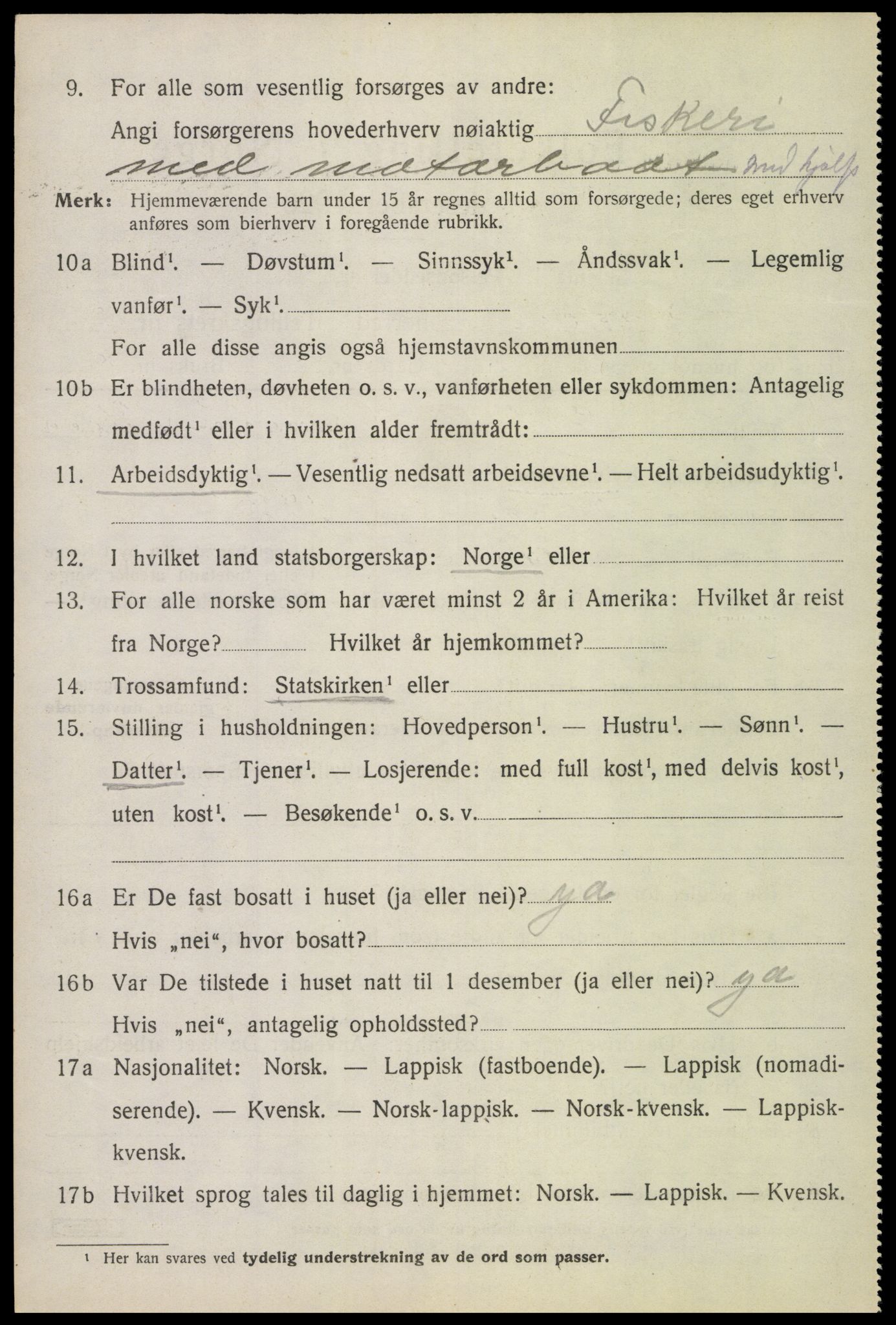 SAT, Folketelling 1920 for 1866 Hadsel herred, 1920, s. 5075