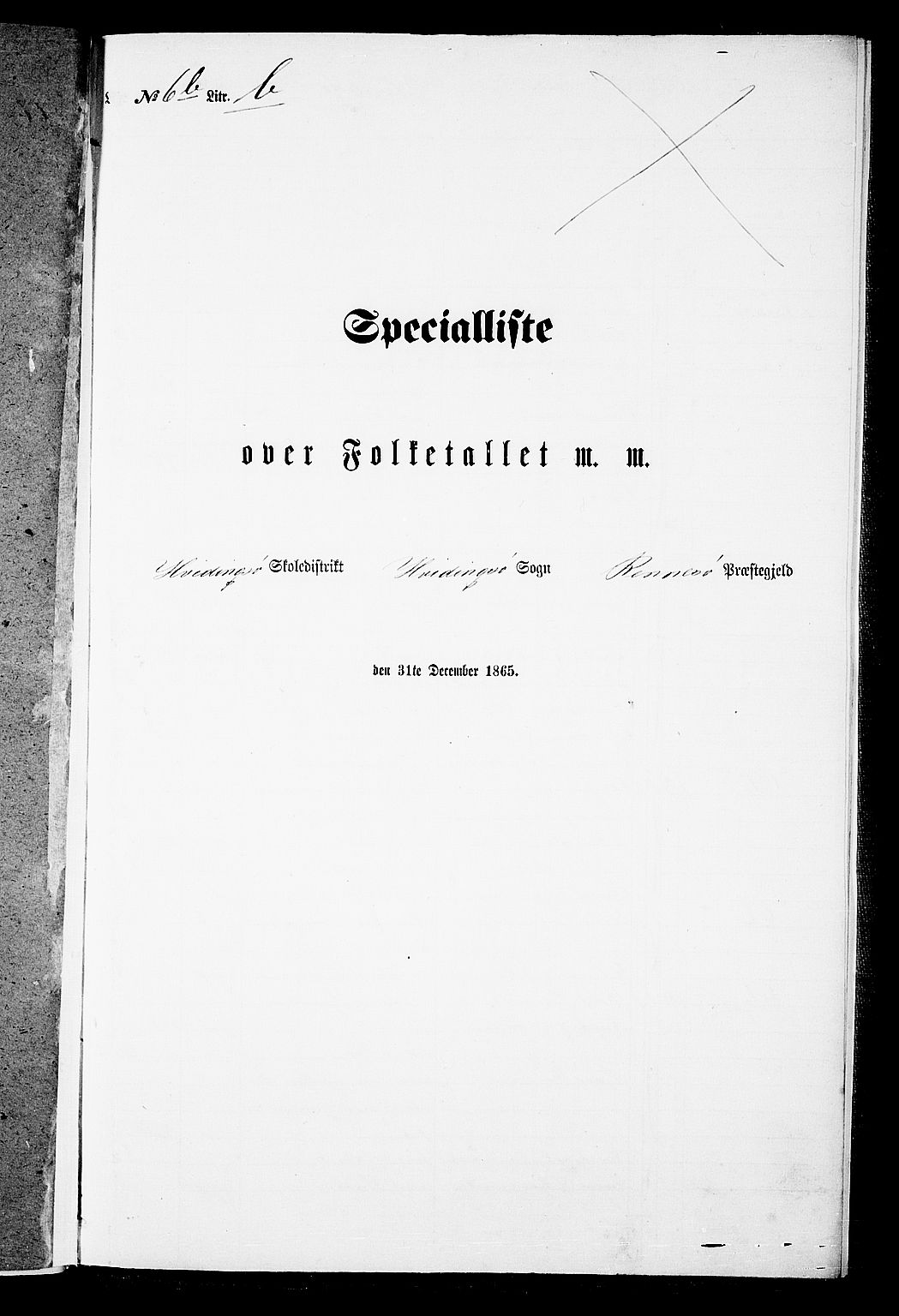 RA, Folketelling 1865 for 1142P Rennesøy prestegjeld, 1865, s. 101