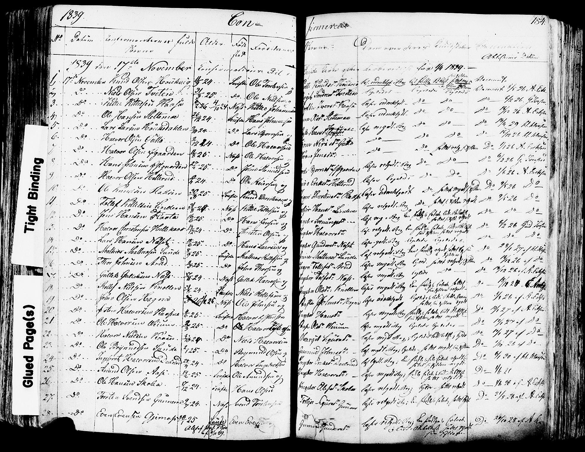 Sauherad kirkebøker, AV/SAKO-A-298/F/Fa/L0006: Ministerialbok nr. I 6, 1827-1850, s. 184