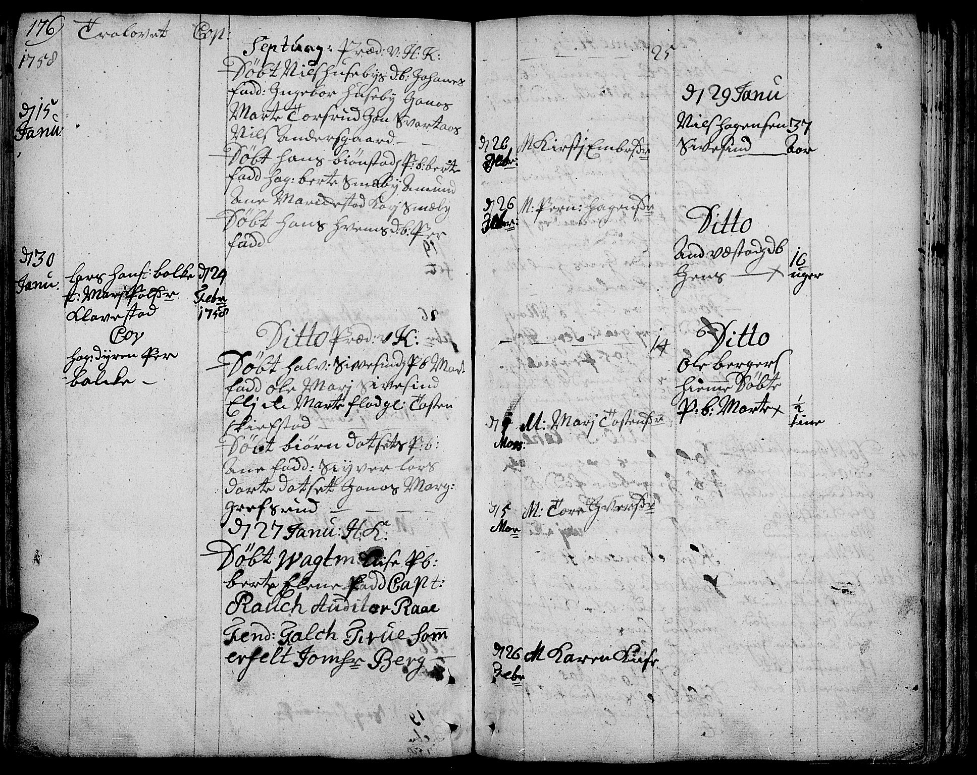 Toten prestekontor, AV/SAH-PREST-102/H/Ha/Haa/L0004: Ministerialbok nr. 4, 1751-1761, s. 176