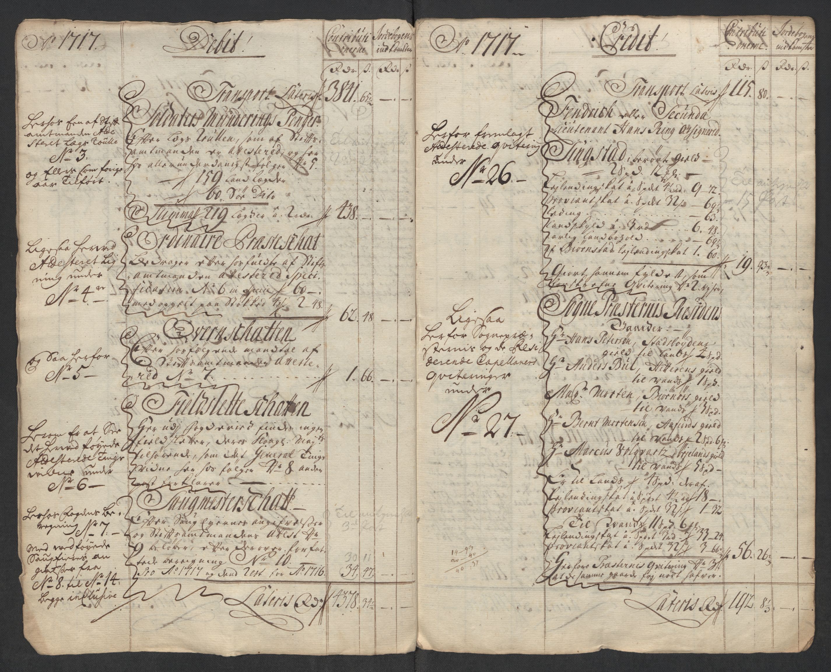 Rentekammeret inntil 1814, Reviderte regnskaper, Fogderegnskap, AV/RA-EA-4092/R57/L3865: Fogderegnskap Fosen, 1717, s. 6