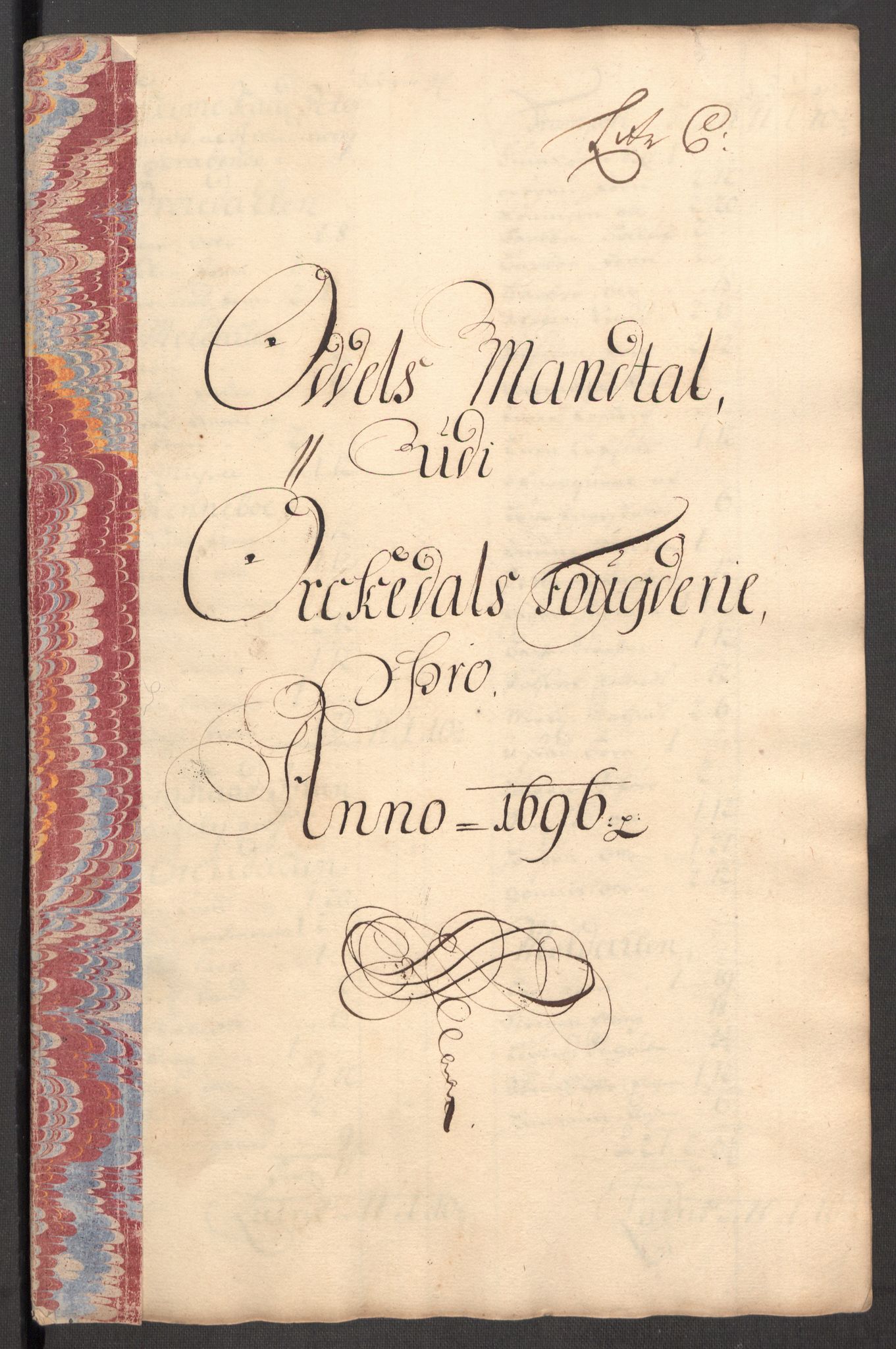 Rentekammeret inntil 1814, Reviderte regnskaper, Fogderegnskap, RA/EA-4092/R60/L3946: Fogderegnskap Orkdal og Gauldal, 1696, s. 112