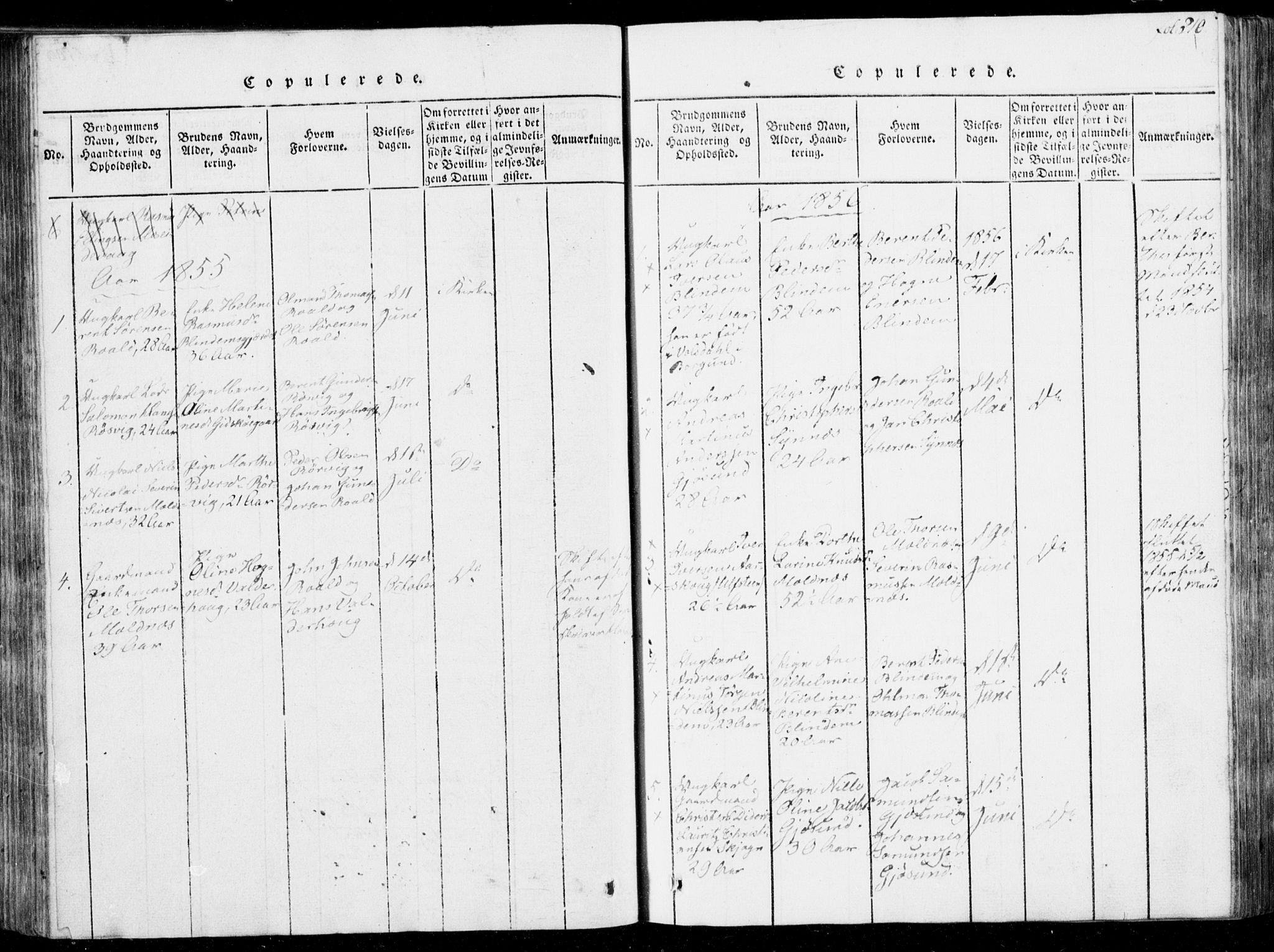 Ministerialprotokoller, klokkerbøker og fødselsregistre - Møre og Romsdal, SAT/A-1454/537/L0517: Ministerialbok nr. 537A01, 1818-1862, s. 210