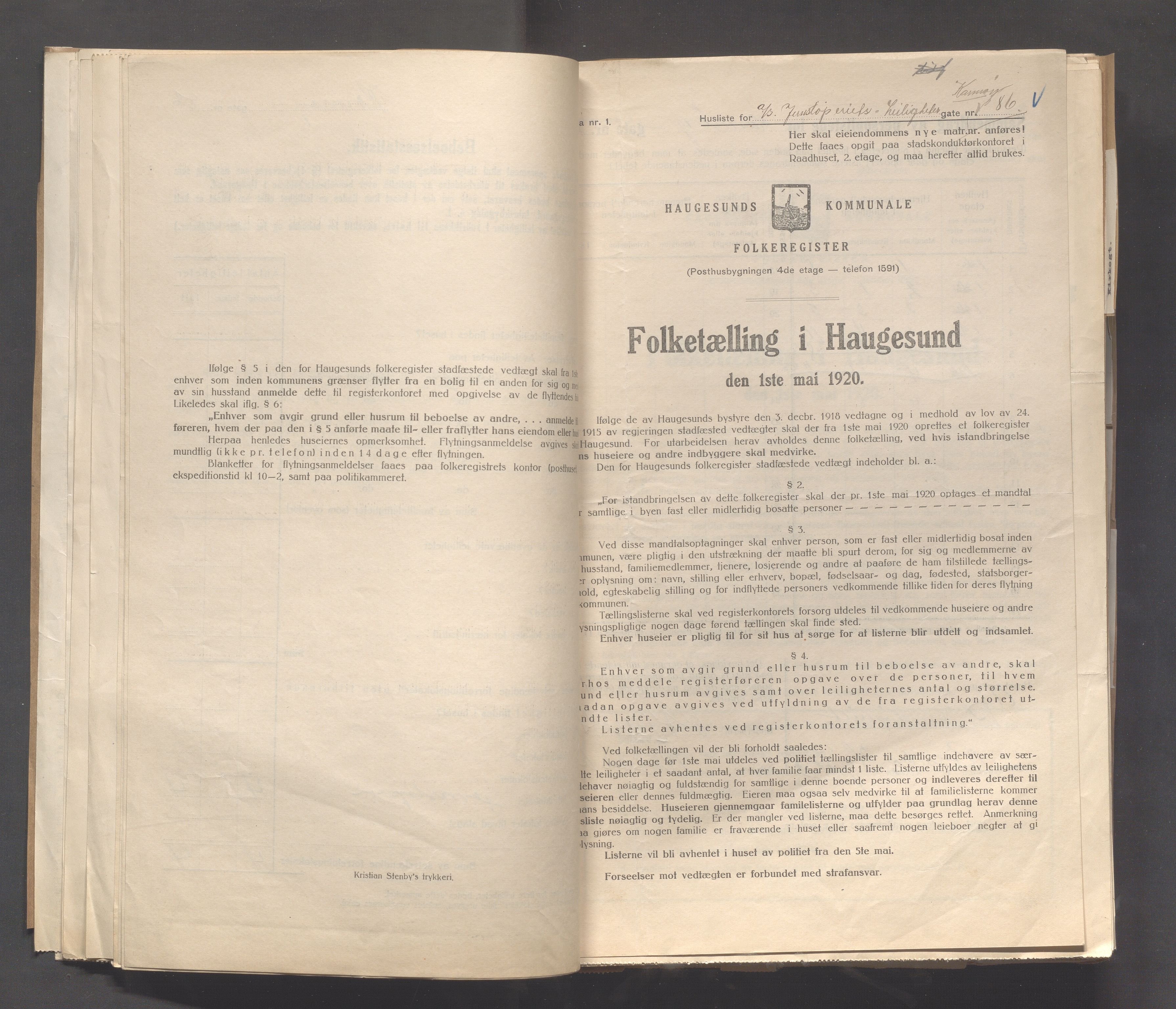 IKAR, Kommunal folketelling 1.5.1920 for Haugesund, 1920, s. 2481