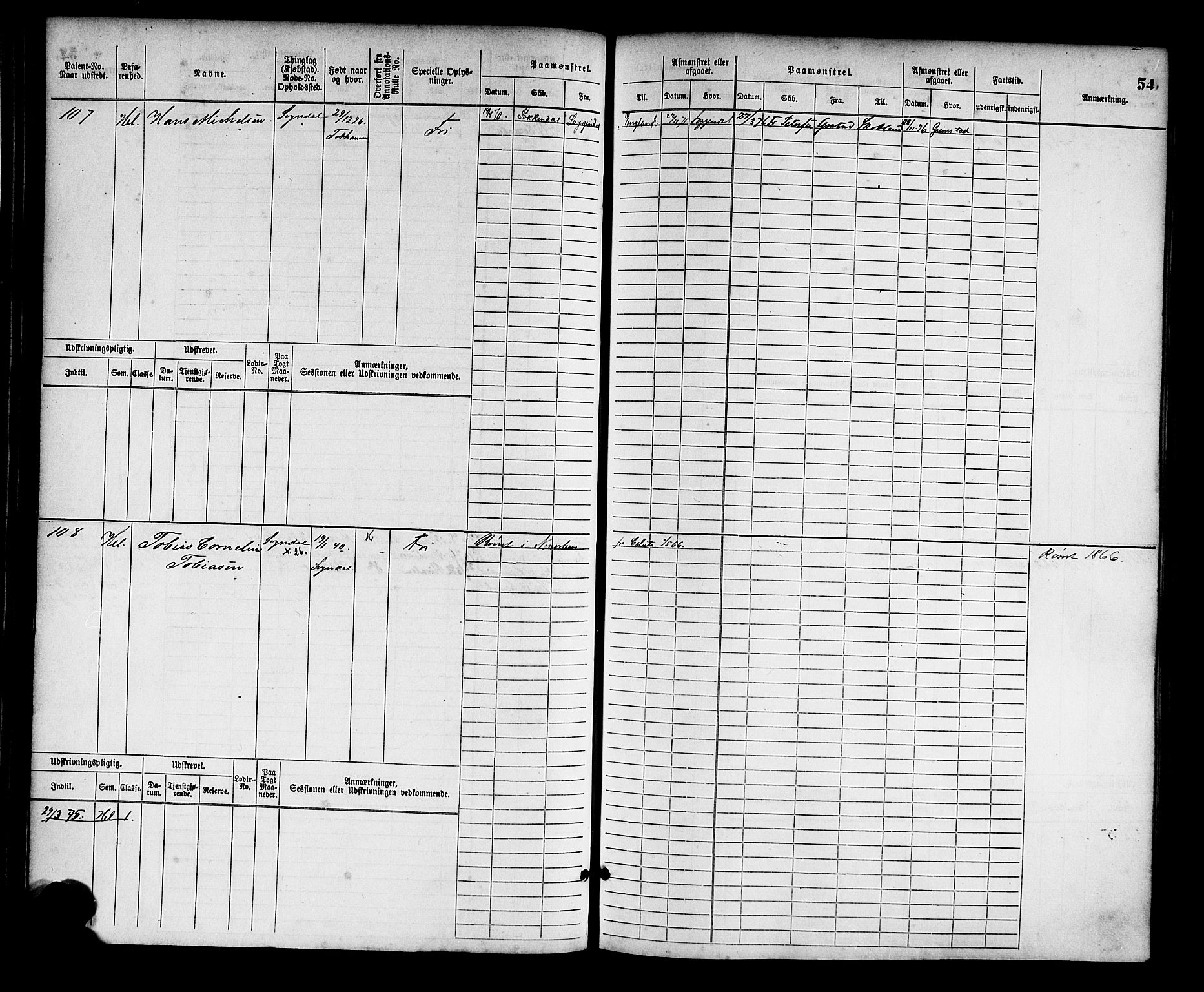 Sogndal mønstringskrets, SAK/2031-0020/F/Fb/L0001: Hovedrulle nr. 1-382, P-2, 1870-1889, s. 57