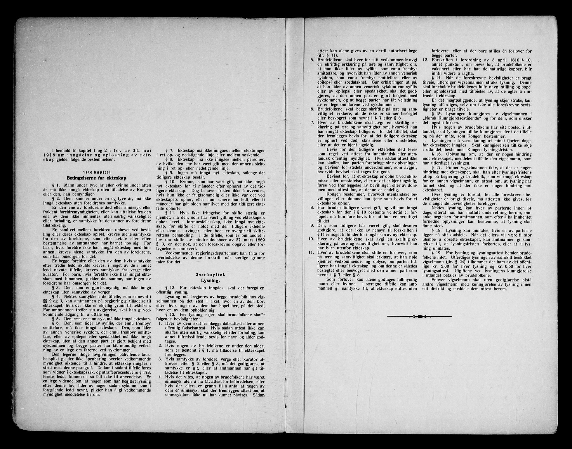 Rauland kirkebøker, SAKO/A-292/H/Ha/L0001: Lysningsprotokoll nr. 1, 1919-1971