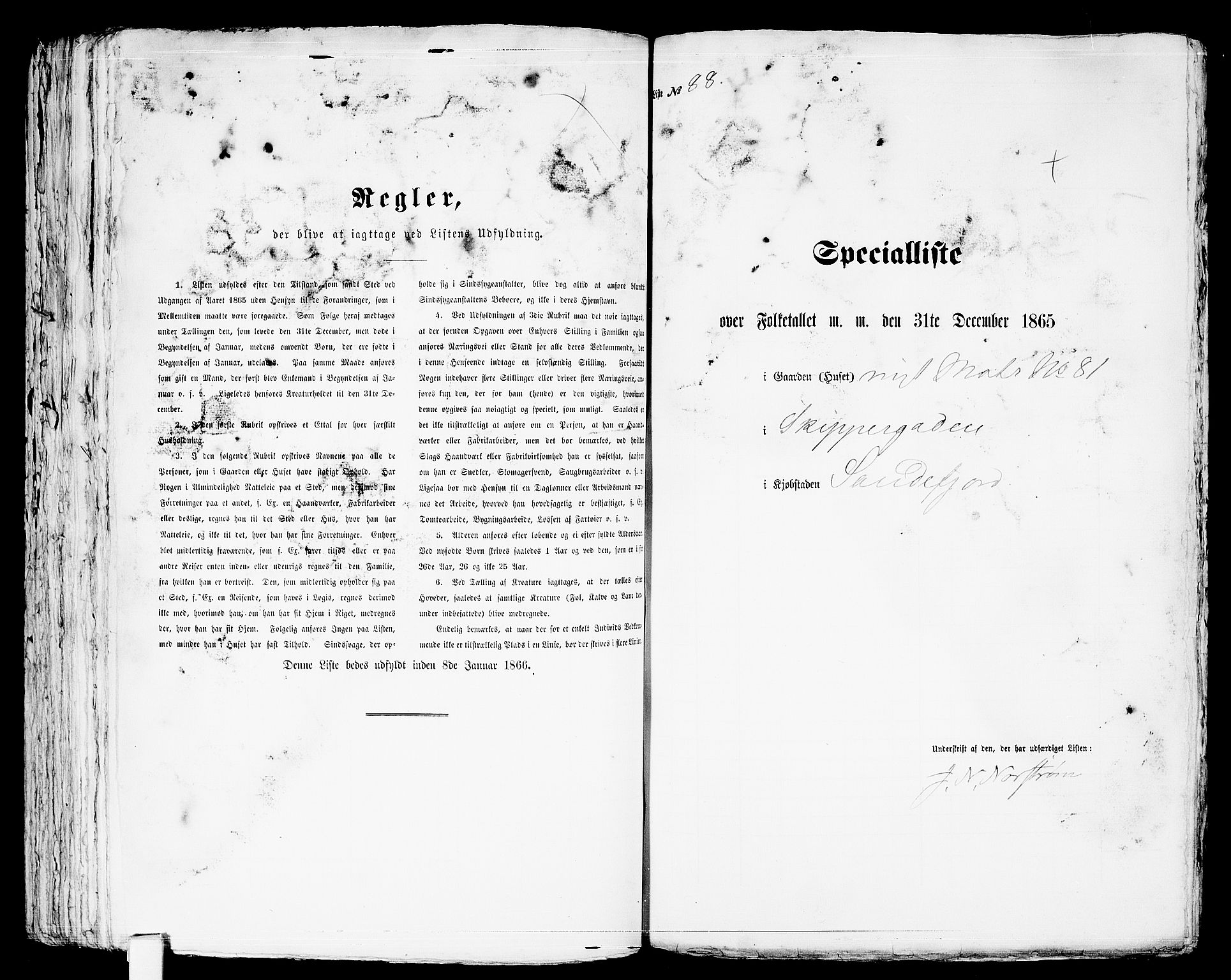 RA, Folketelling 1865 for 0706B Sandeherred prestegjeld, Sandefjord kjøpstad, 1865, s. 183