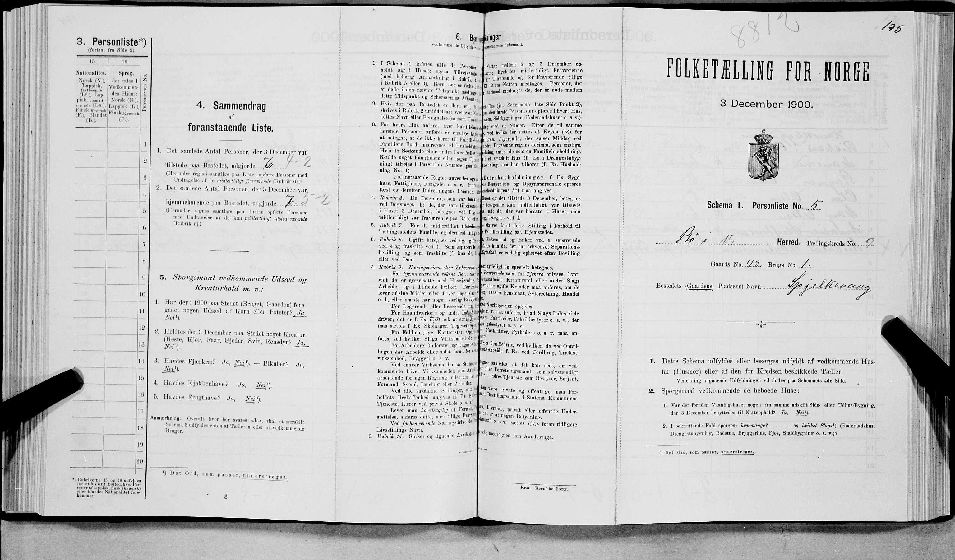 SAT, Folketelling 1900 for 1867 Bø herred, 1900, s. 1077