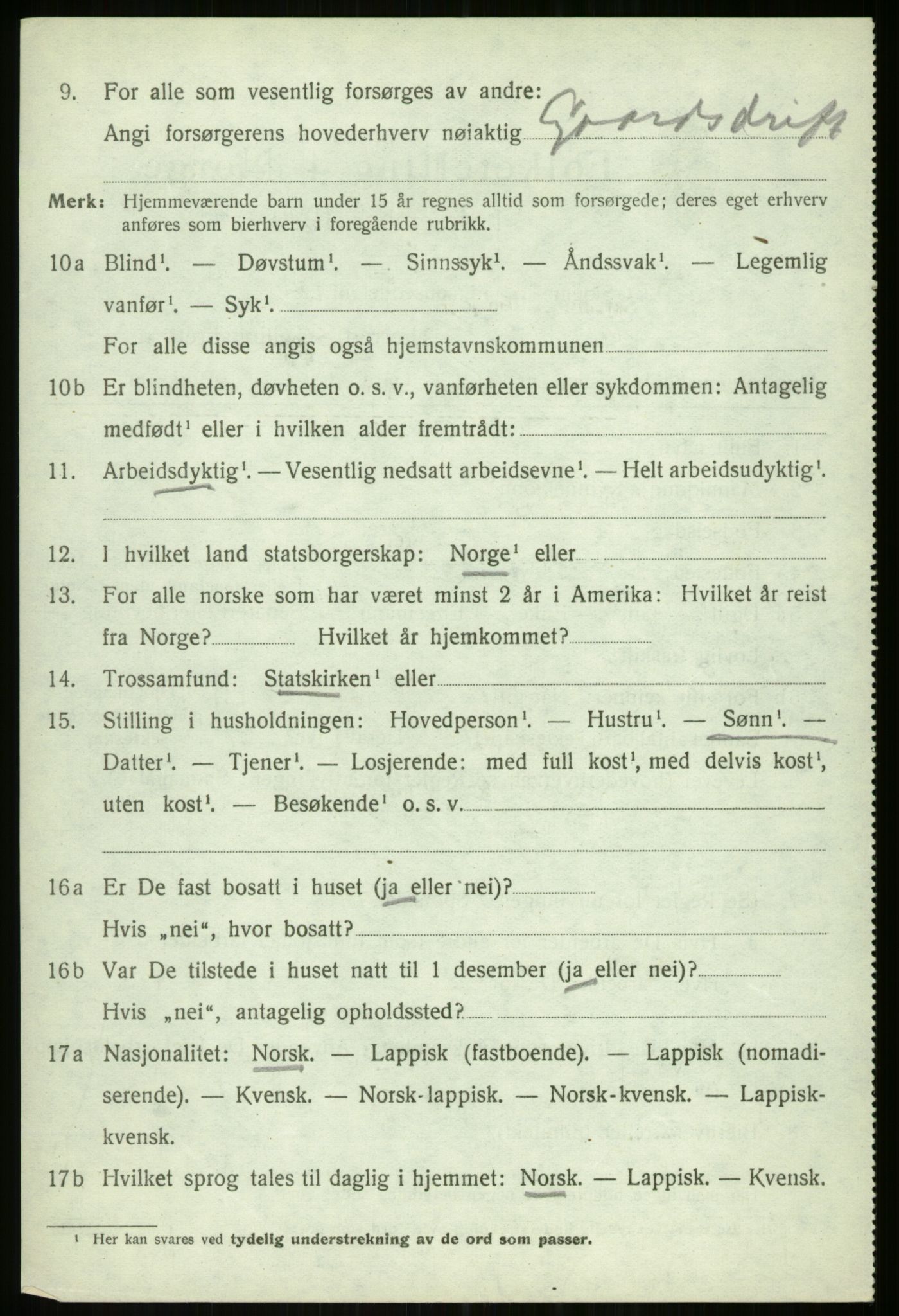SATØ, Folketelling 1920 for 1933 Balsfjord herred, 1920, s. 7472