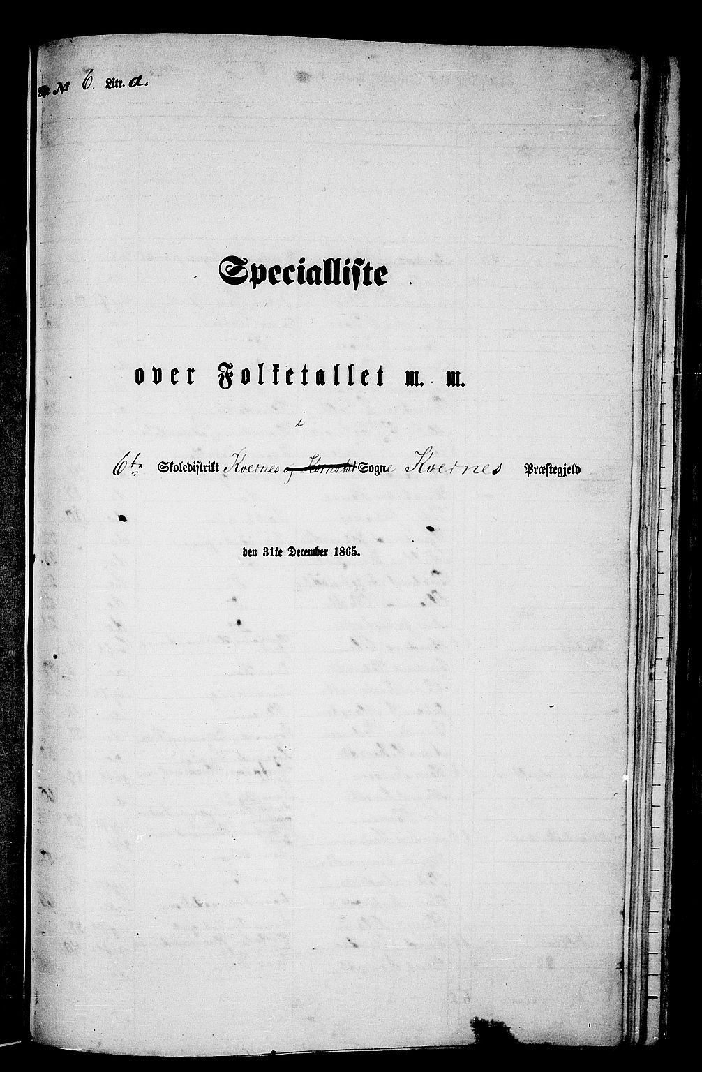 RA, Folketelling 1865 for 1553P Kvernes prestegjeld, 1865, s. 106