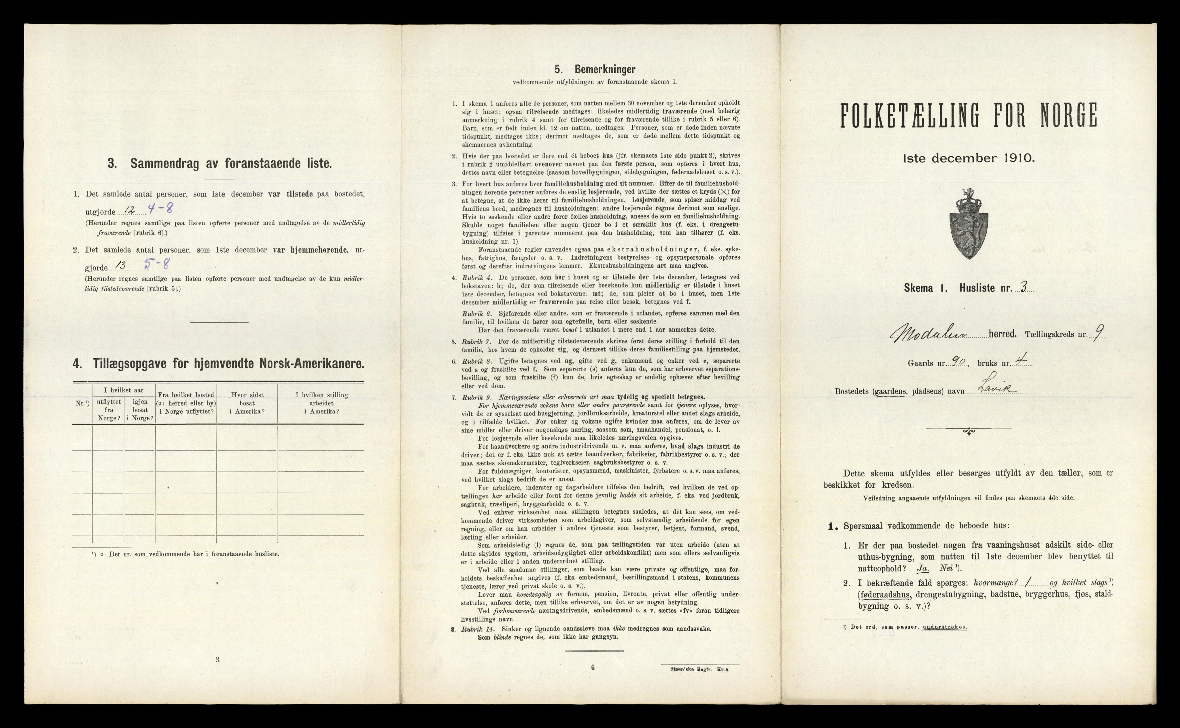 RA, Folketelling 1910 for 1252 Modalen herred, 1910, s. 247