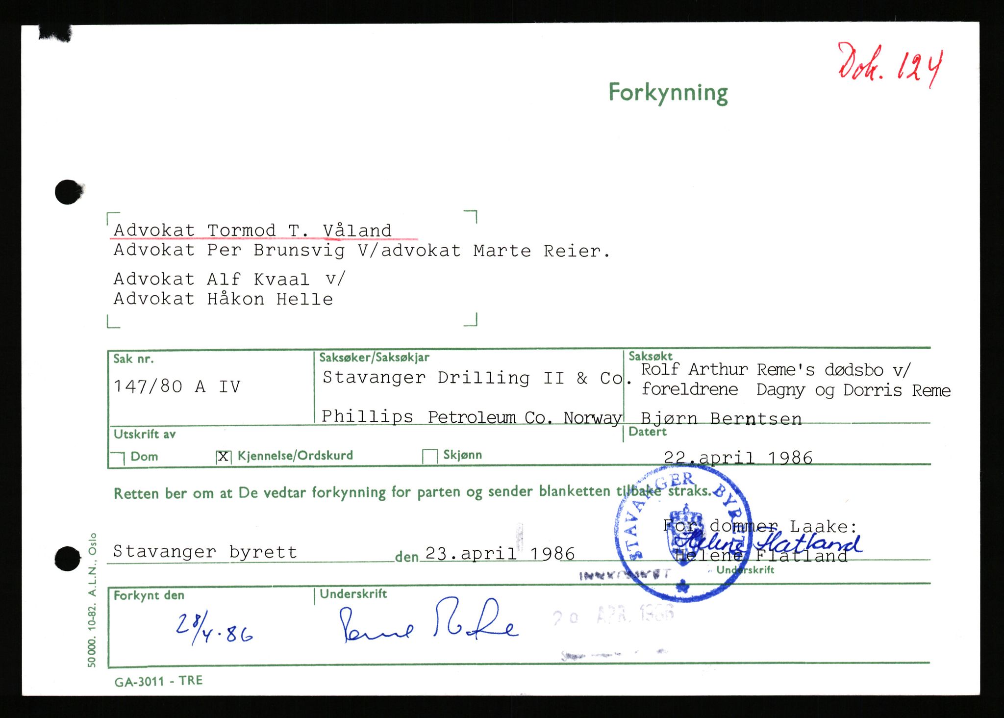 Stavanger byrett, SAST/A-100455/003/F/Fh/Fhb/L0039c: A IV sak nr 147, 1980, s. 748