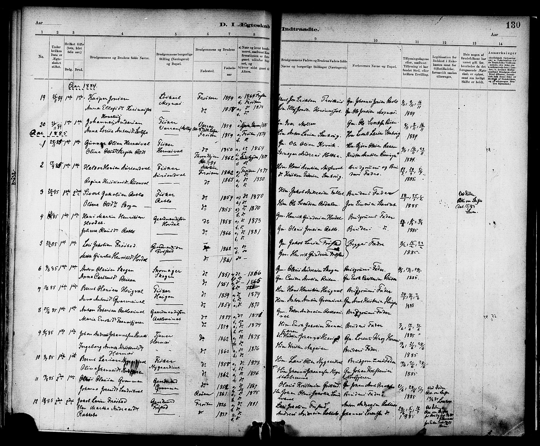 Ministerialprotokoller, klokkerbøker og fødselsregistre - Nord-Trøndelag, SAT/A-1458/713/L0120: Ministerialbok nr. 713A09, 1878-1887, s. 130