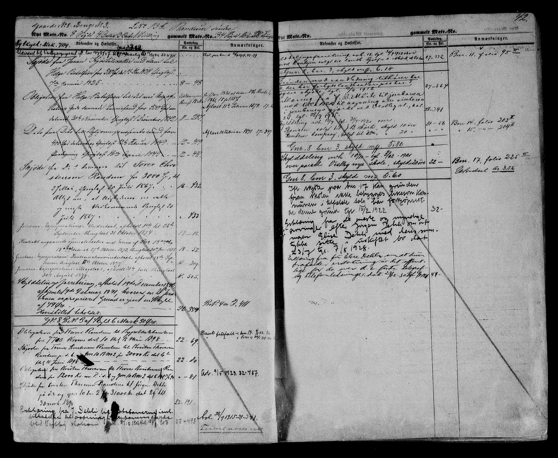 Follo sorenskriveri, SAO/A-10274/G/Gb/Gbb/L0010: Panteregister nr. II 10, 1874-1937, s. 42
