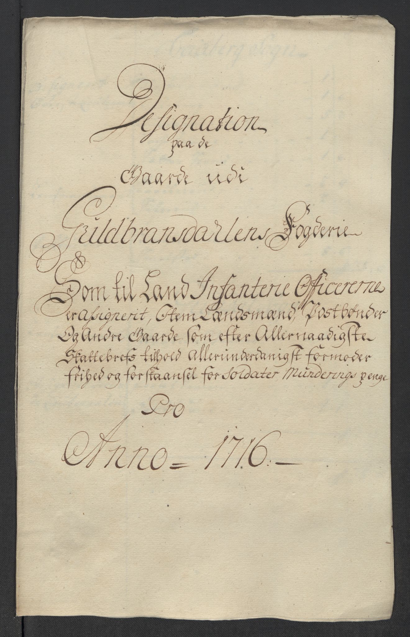 Rentekammeret inntil 1814, Reviderte regnskaper, Fogderegnskap, AV/RA-EA-4092/R17/L1186: Fogderegnskap Gudbrandsdal, 1716, s. 224