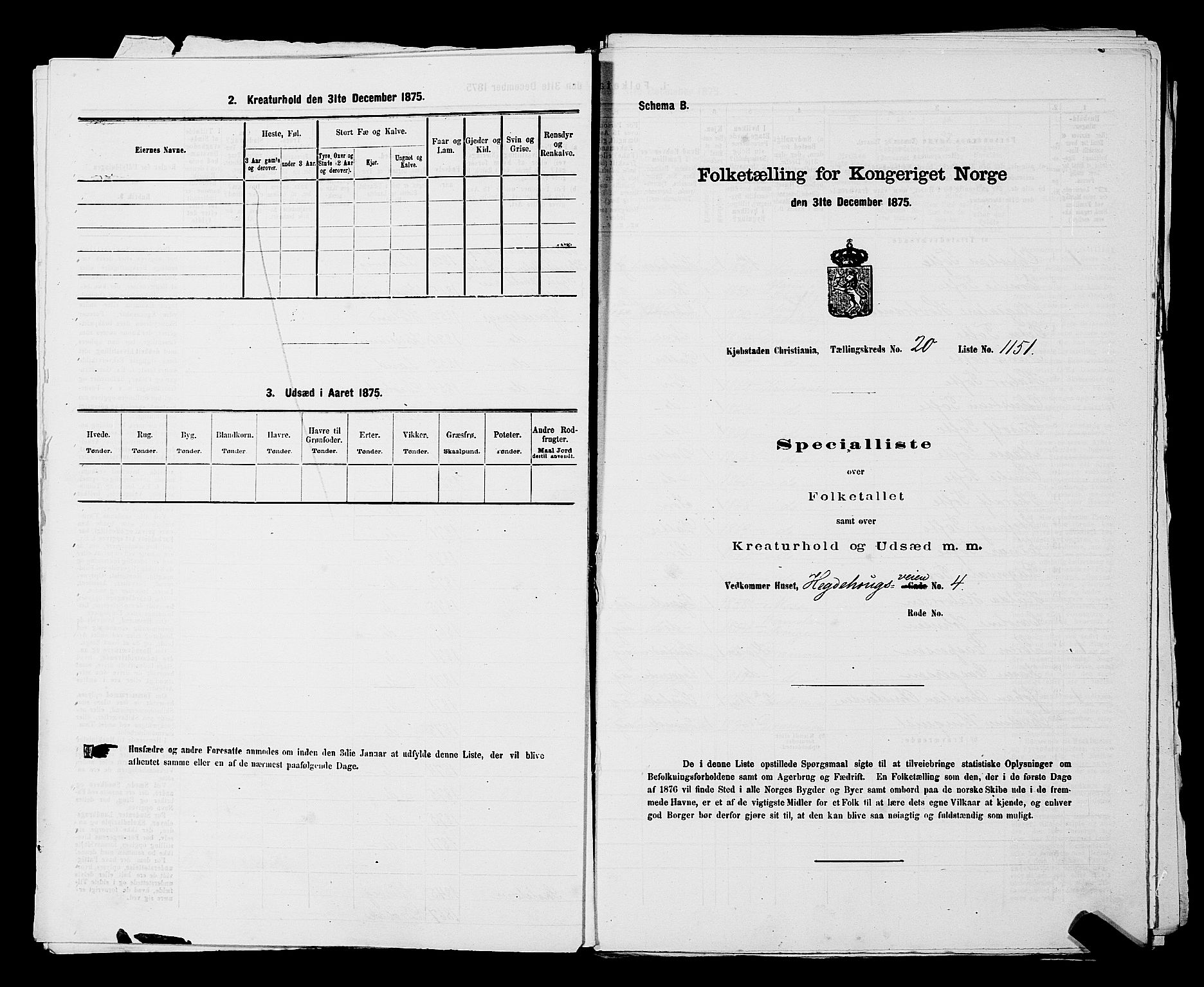 RA, Folketelling 1875 for 0301 Kristiania kjøpstad, 1875, s. 3608