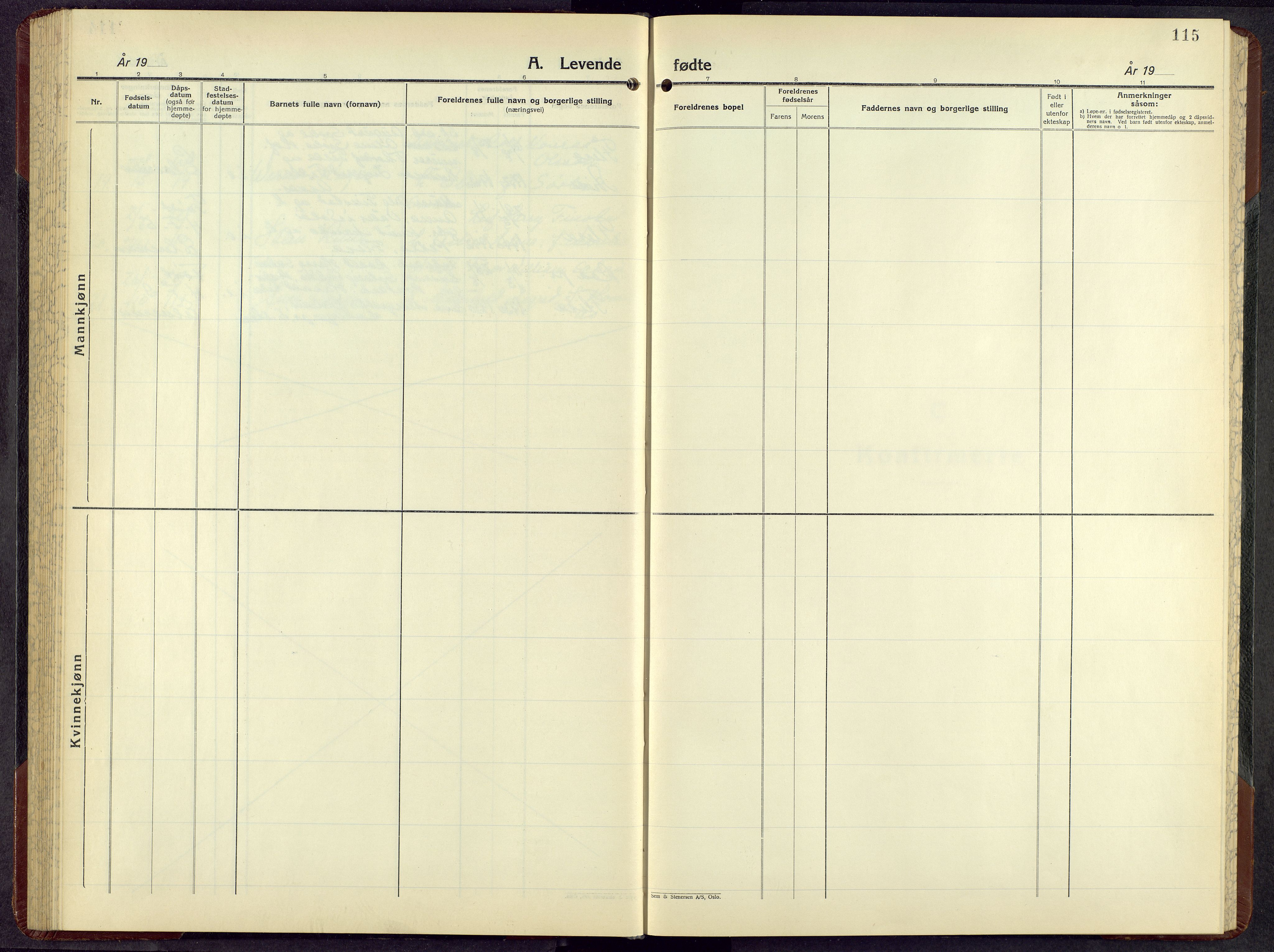 Åsnes prestekontor, AV/SAH-PREST-042/H/Ha/Hab/L0010: Klokkerbok nr. 10, 1941-1962, s. 115