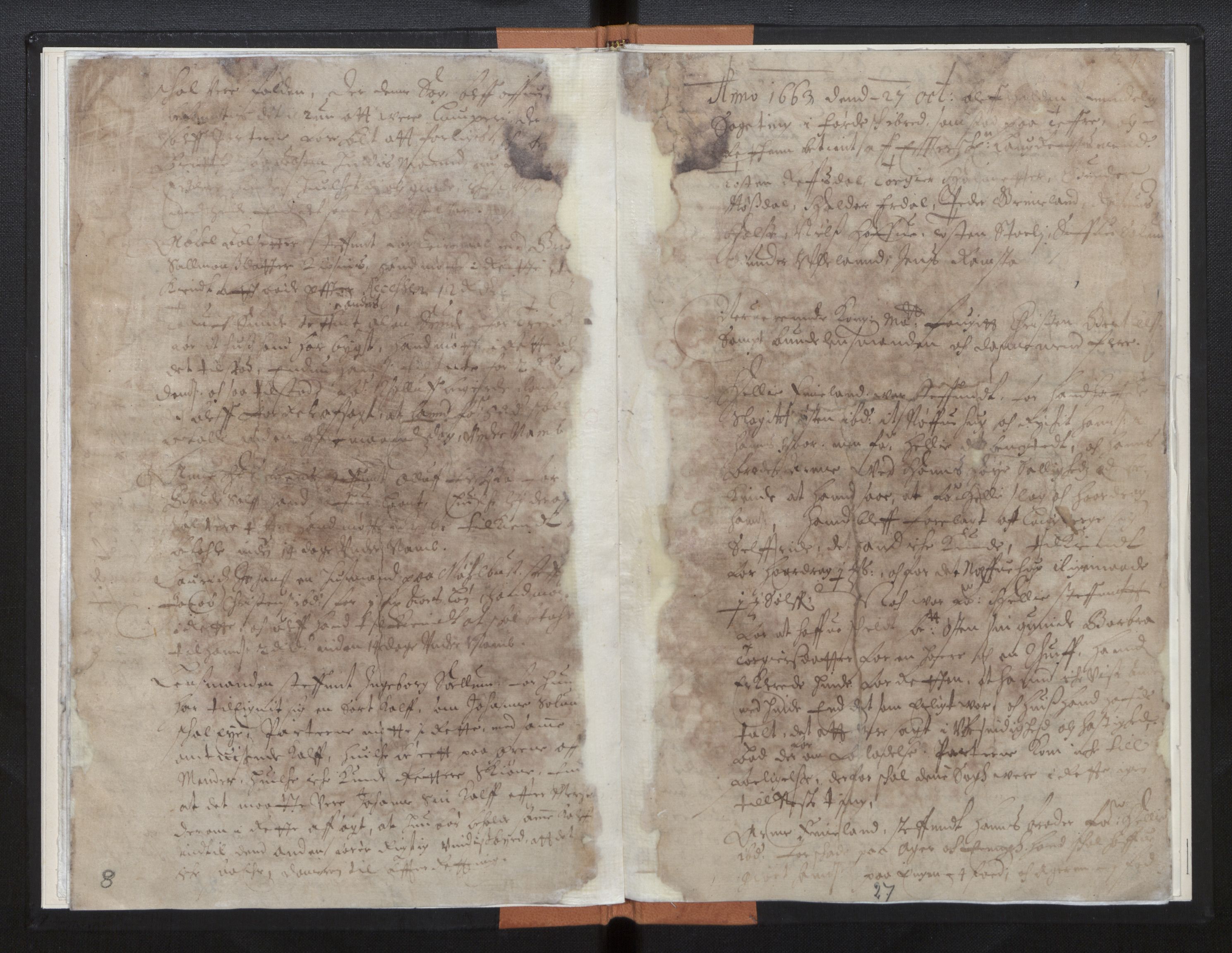 Sunnfjord tingrett, AV/SAB-A-3201/1/F/Fa/Faa/L0001: Tingbok, 1663, s. 26b-27a