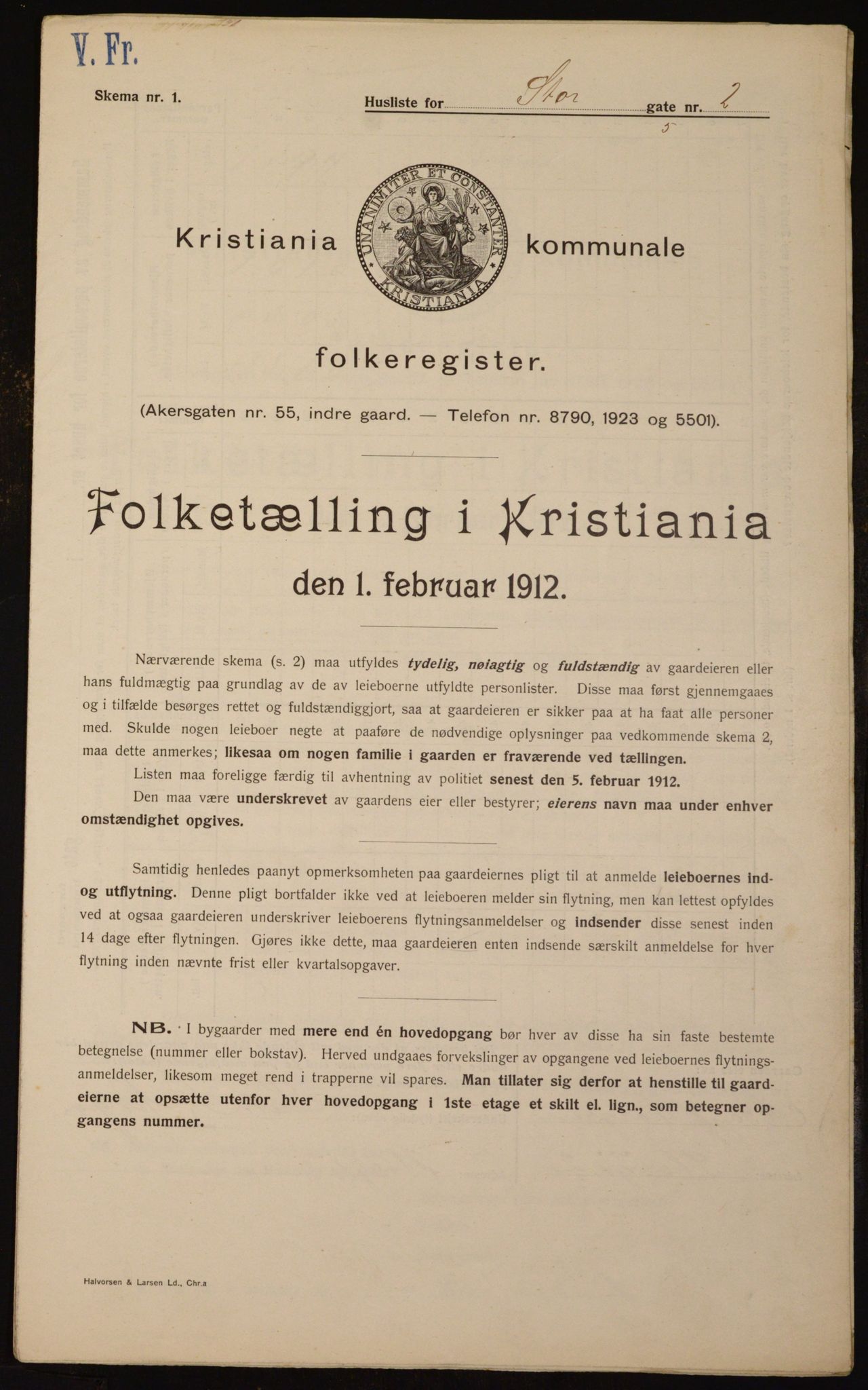 OBA, Kommunal folketelling 1.2.1912 for Kristiania, 1912, s. 102963