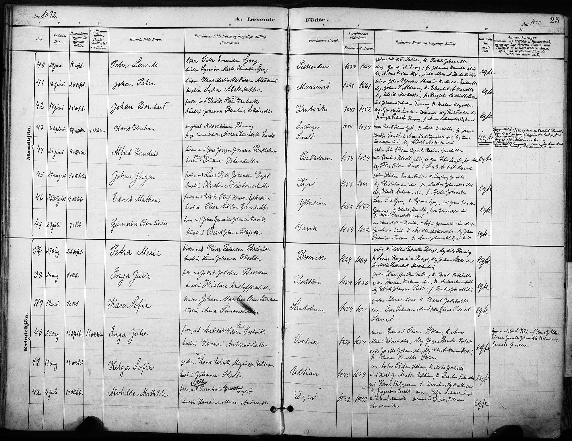 Ministerialprotokoller, klokkerbøker og fødselsregistre - Sør-Trøndelag, SAT/A-1456/640/L0579: Ministerialbok nr. 640A04, 1889-1902, s. 25