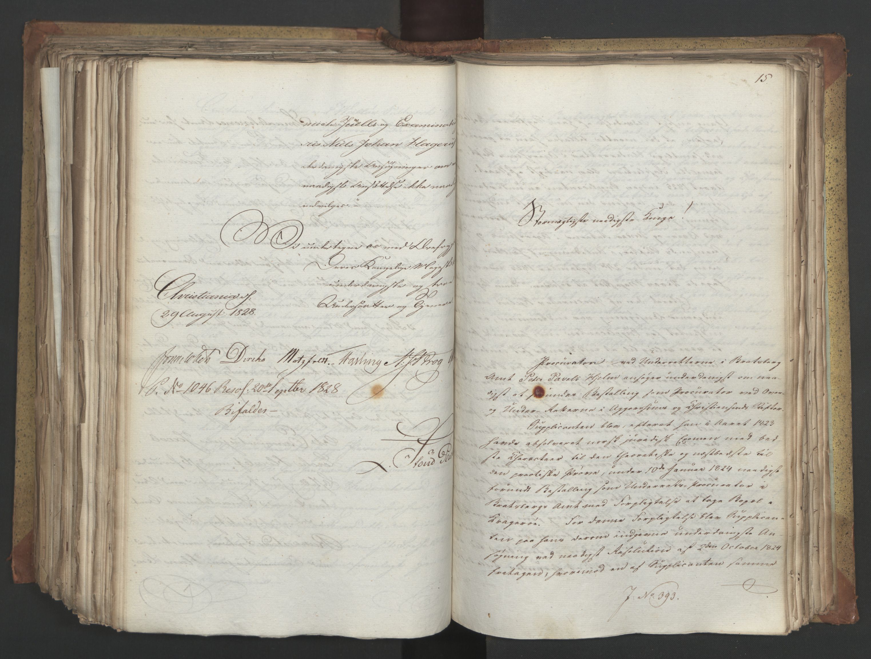 Statsrådsavdelingen i Stockholm, AV/RA-S-1003/D/Da/L0055: Regjeringsinnstillinger nr. 231-435, 1828, s. 510