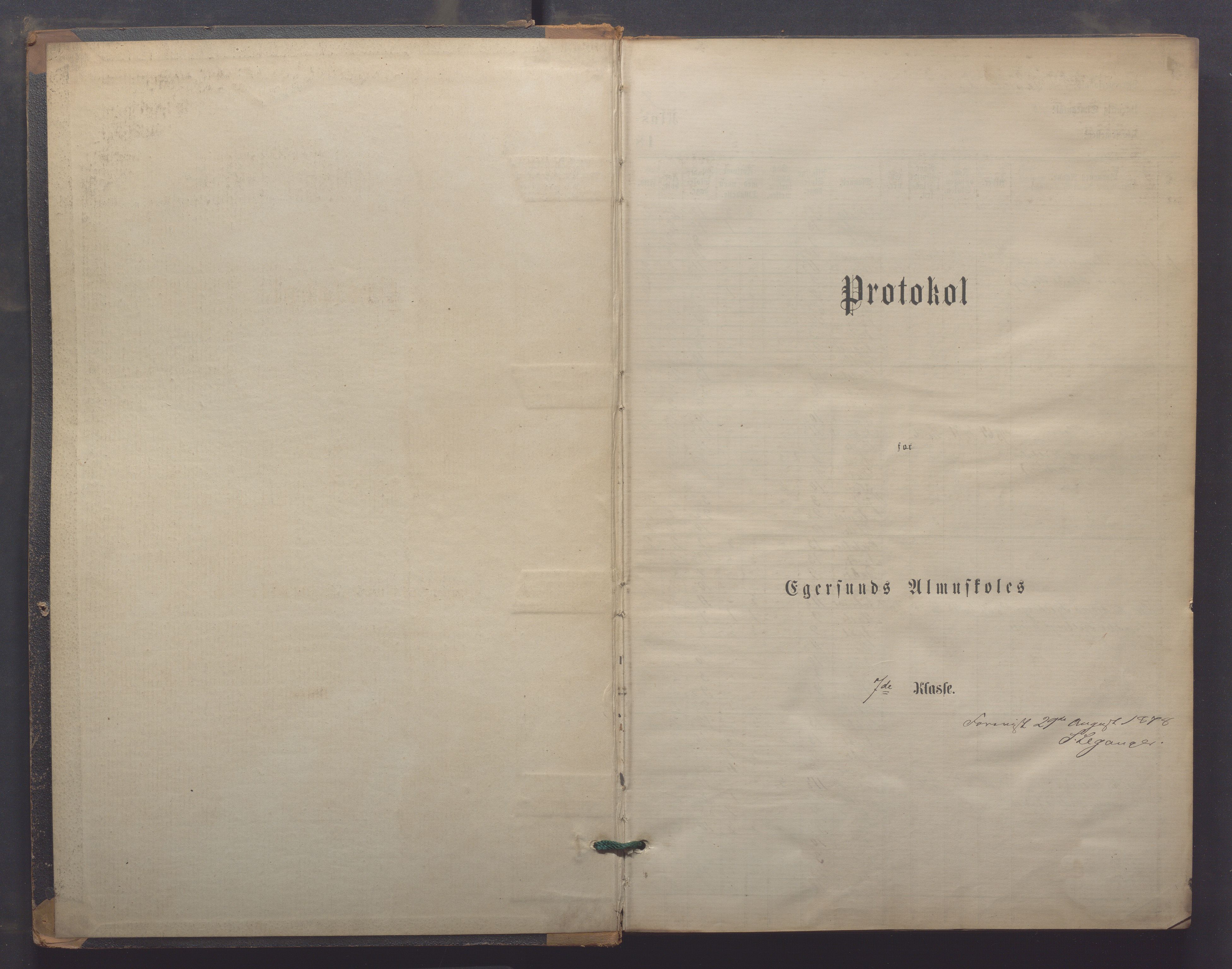 Egersund kommune (Ladested) - Egersund almueskole/folkeskole, IKAR/K-100521/H/L0021: Skoleprotokoll - Almueskolen, 7. klasse, 1878-1886