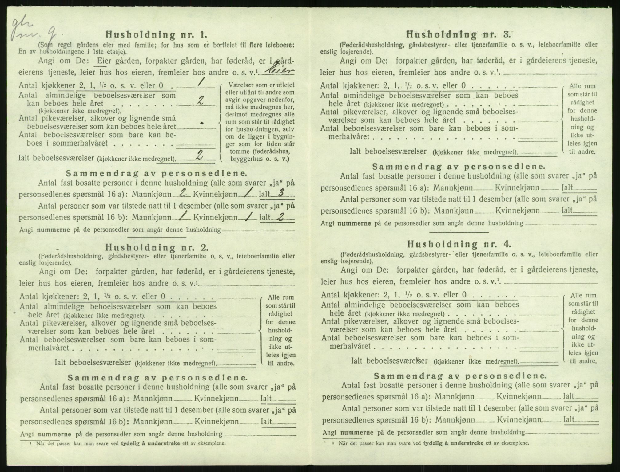 SAK, Folketelling 1920 for 0915 Dypvåg herred, 1920, s. 1002