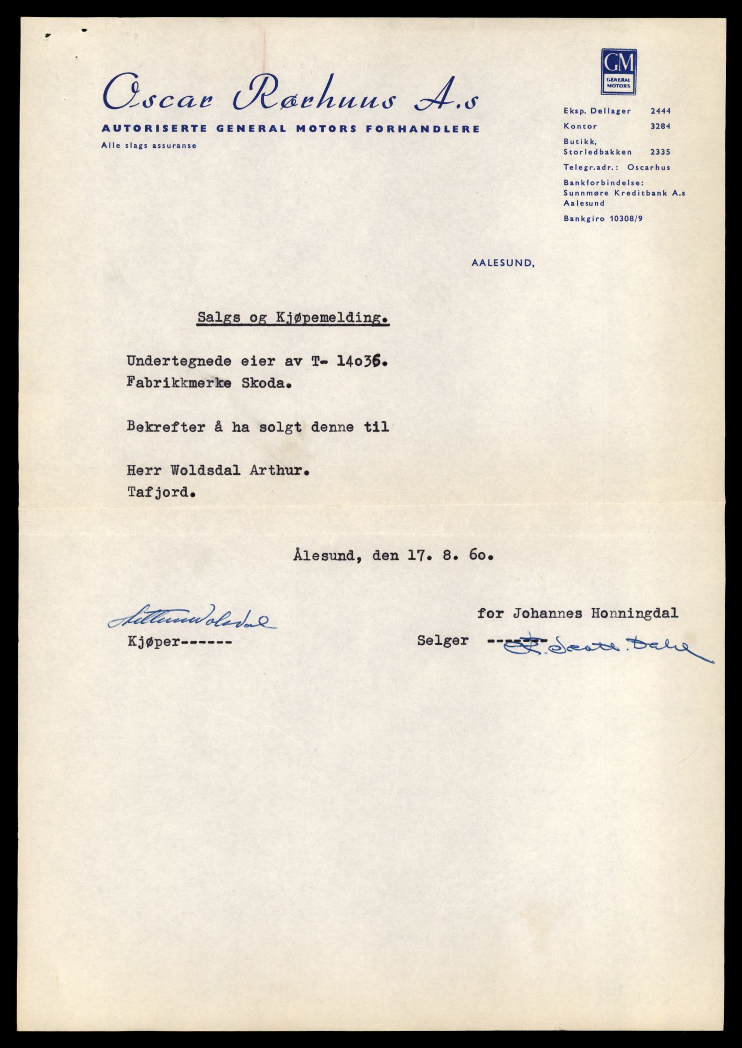 Møre og Romsdal vegkontor - Ålesund trafikkstasjon, AV/SAT-A-4099/F/Fe/L0042: Registreringskort for kjøretøy T 13906 - T 14079, 1927-1998, s. 2079