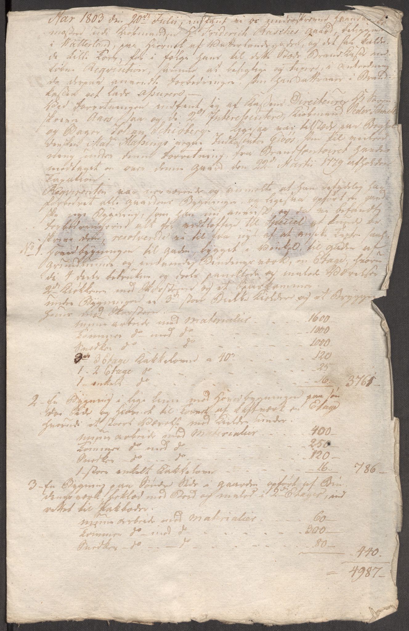 Kristiania magistrat, SAO/A-10711/L/La/Lac/L0005: Branntakster, 1817-1819