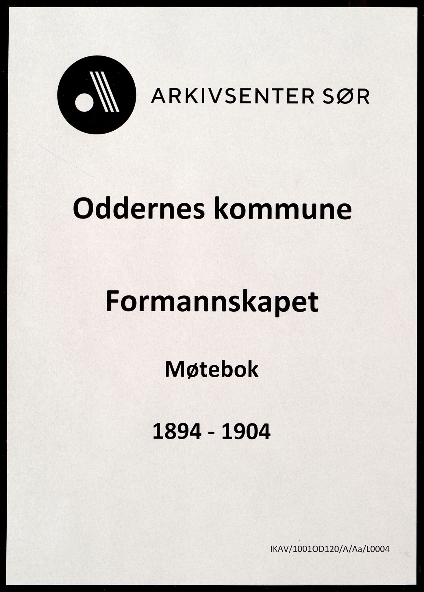 Oddernes kommune - Formannskapet, ARKSOR/1001OD120/A/Aa/L0004: Møtebok (d), 1894-1904