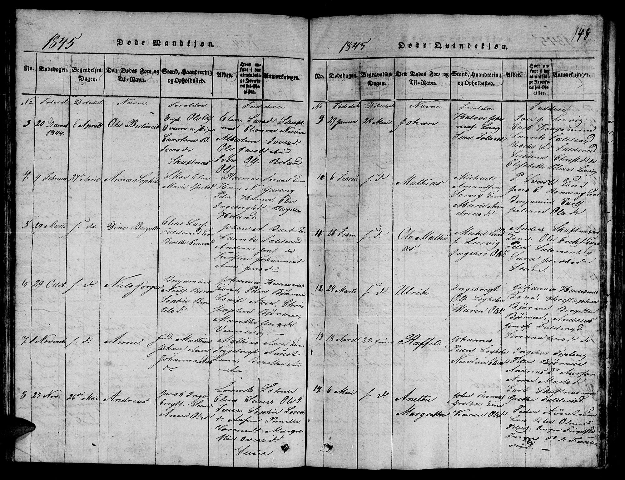 Ministerialprotokoller, klokkerbøker og fødselsregistre - Nord-Trøndelag, SAT/A-1458/780/L0648: Klokkerbok nr. 780C01 /3, 1815-1877, s. 148