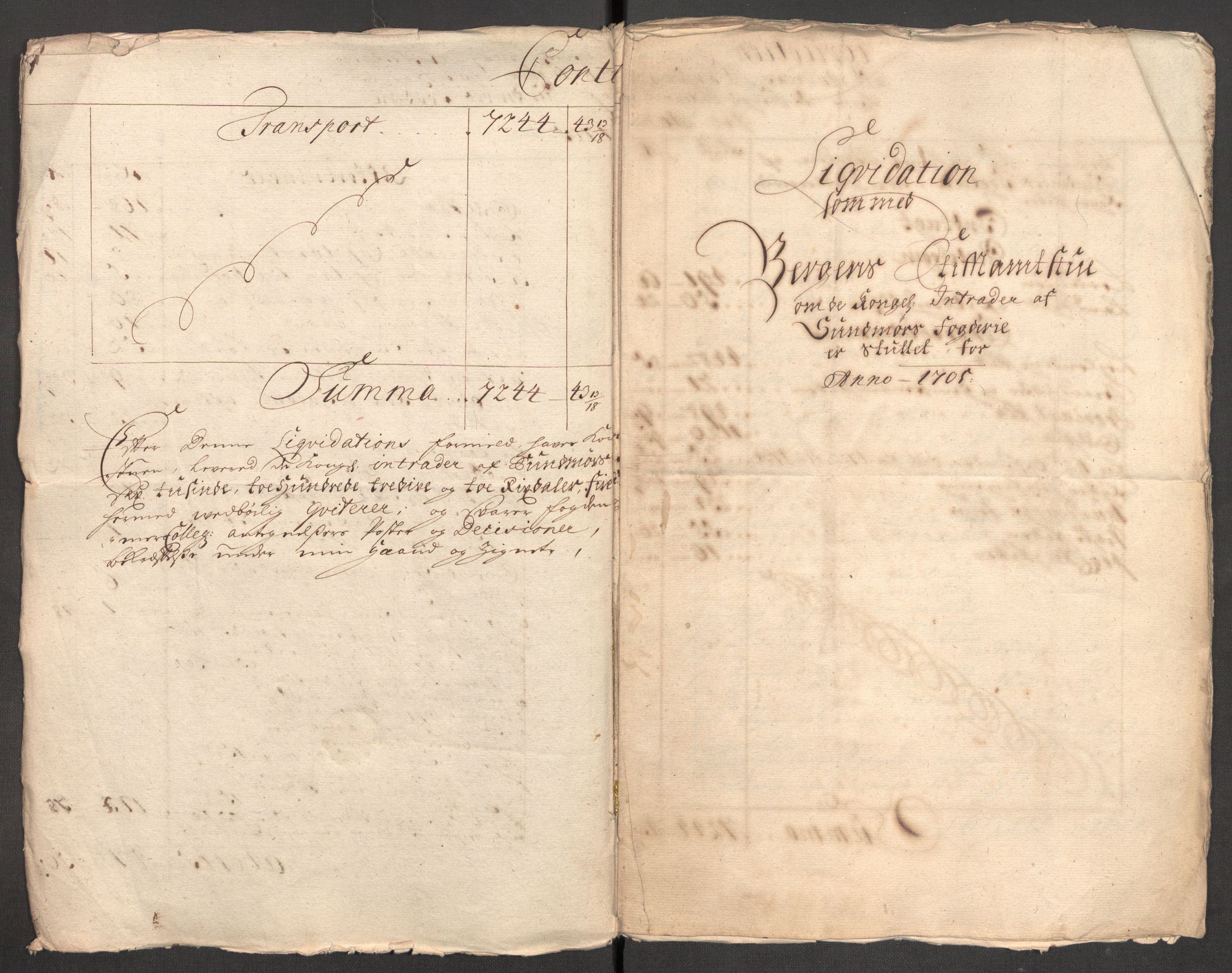 Rentekammeret inntil 1814, Reviderte regnskaper, Fogderegnskap, RA/EA-4092/R54/L3560: Fogderegnskap Sunnmøre, 1704-1705, s. 274