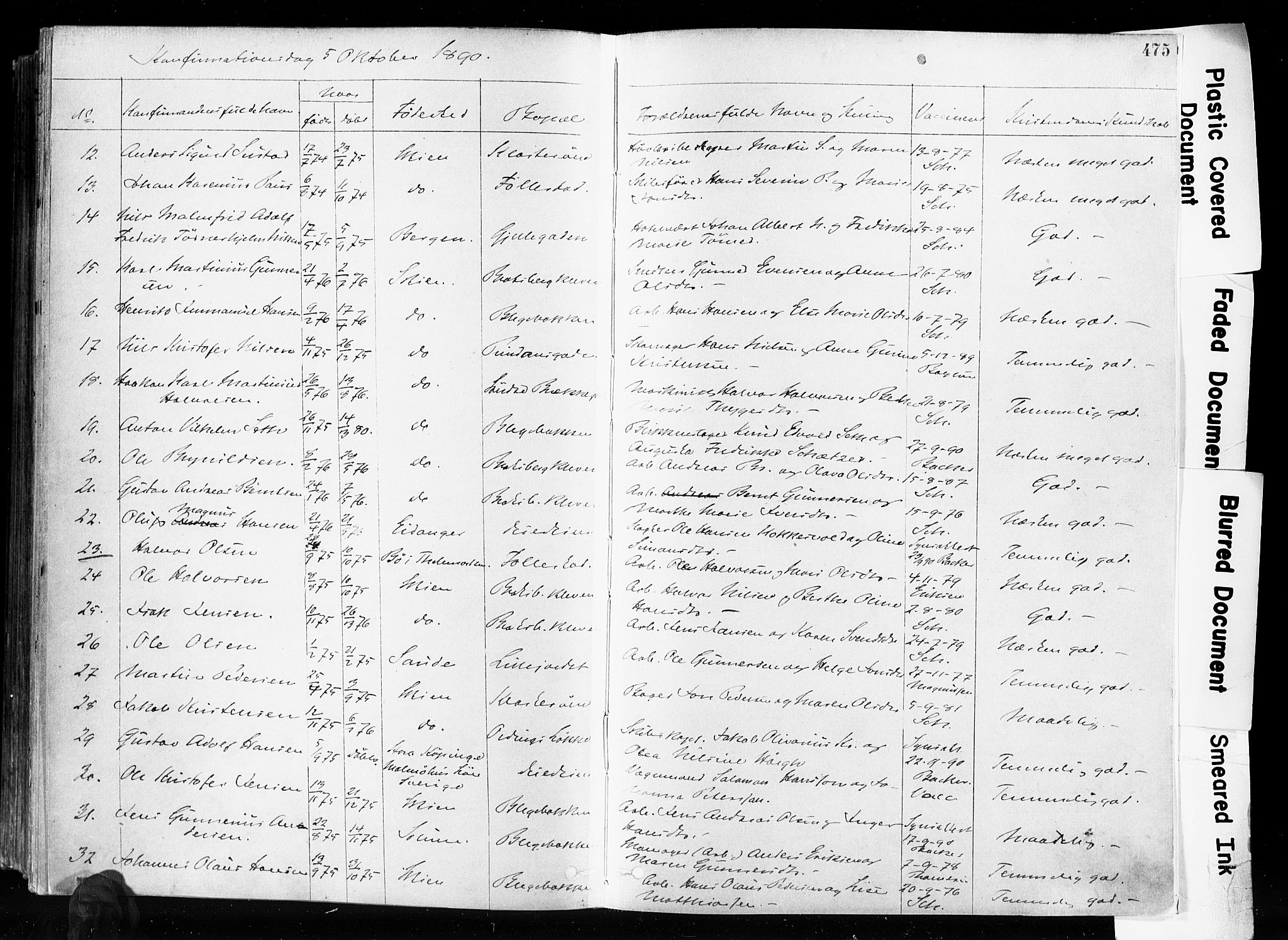 Skien kirkebøker, AV/SAKO-A-302/F/Fa/L0009: Ministerialbok nr. 9, 1878-1890, s. 475