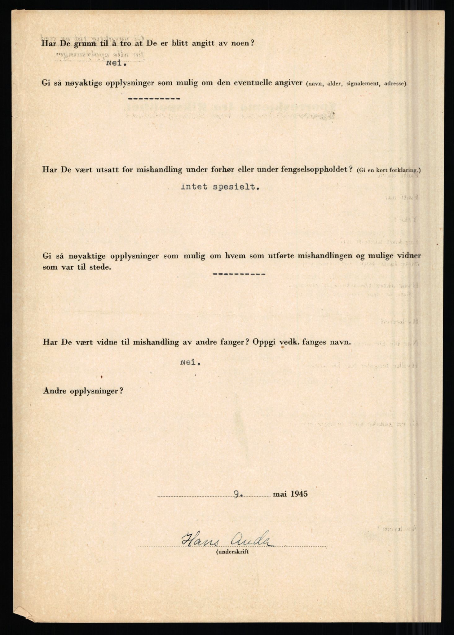 Rikspolitisjefen, AV/RA-S-1560/L/L0001: Abelseth, Rudolf - Berentsen, Odd, 1940-1945, s. 268