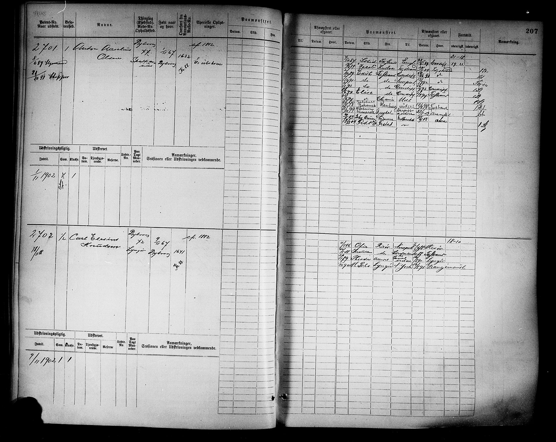 Tvedestrand mønstringskrets, AV/SAK-2031-0011/F/Fb/L0004: Hovedrulle A nr 2289-3056, R-5, 1880-1910, s. 213