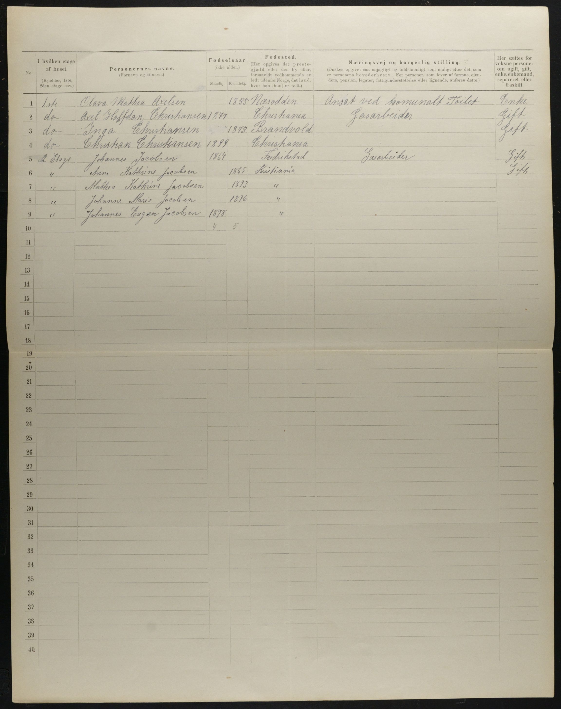 OBA, Kommunal folketelling 31.12.1901 for Kristiania kjøpstad, 1901, s. 3472