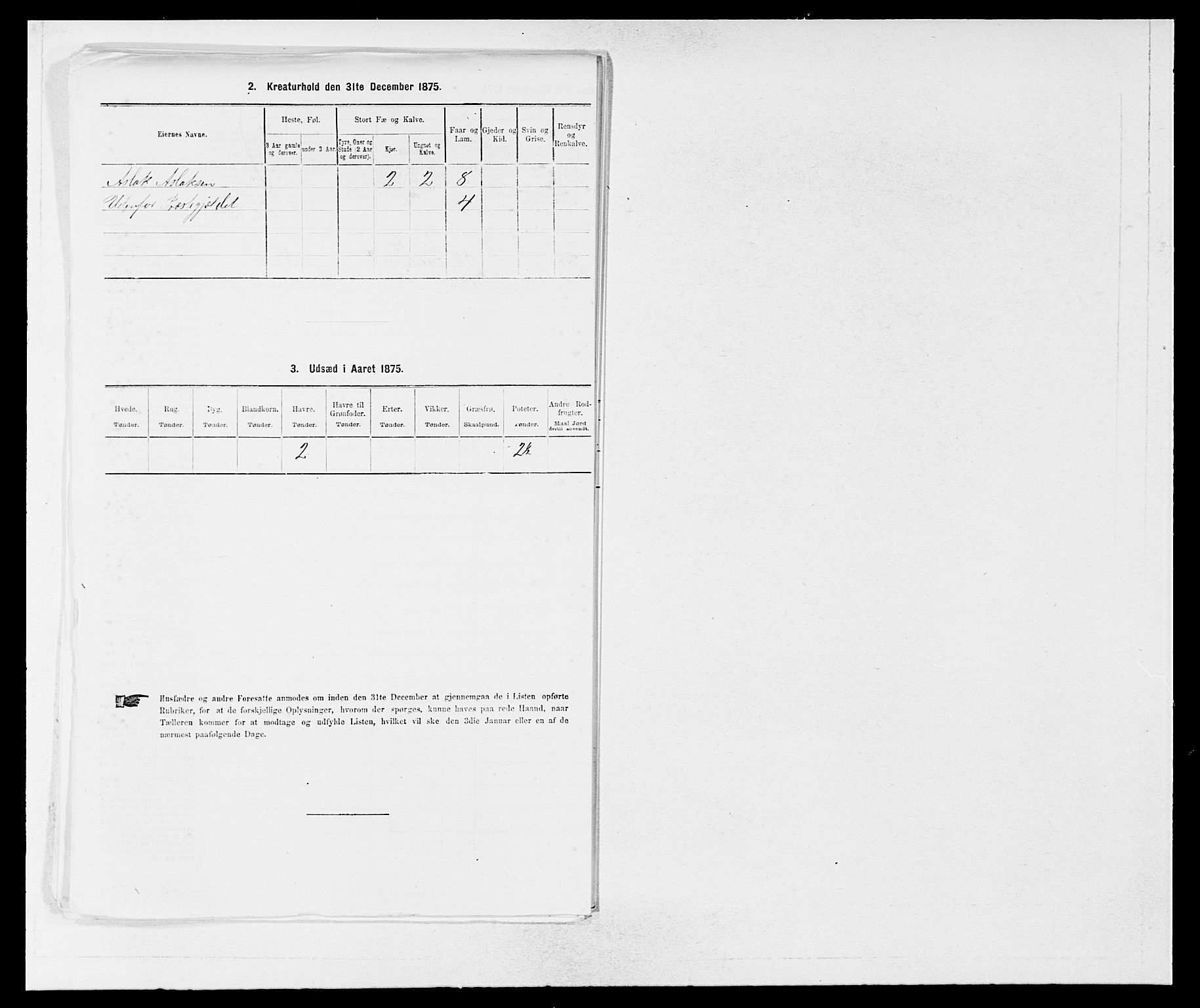 SAB, Folketelling 1875 for 1213P Fjelberg prestegjeld, 1875, s. 1286