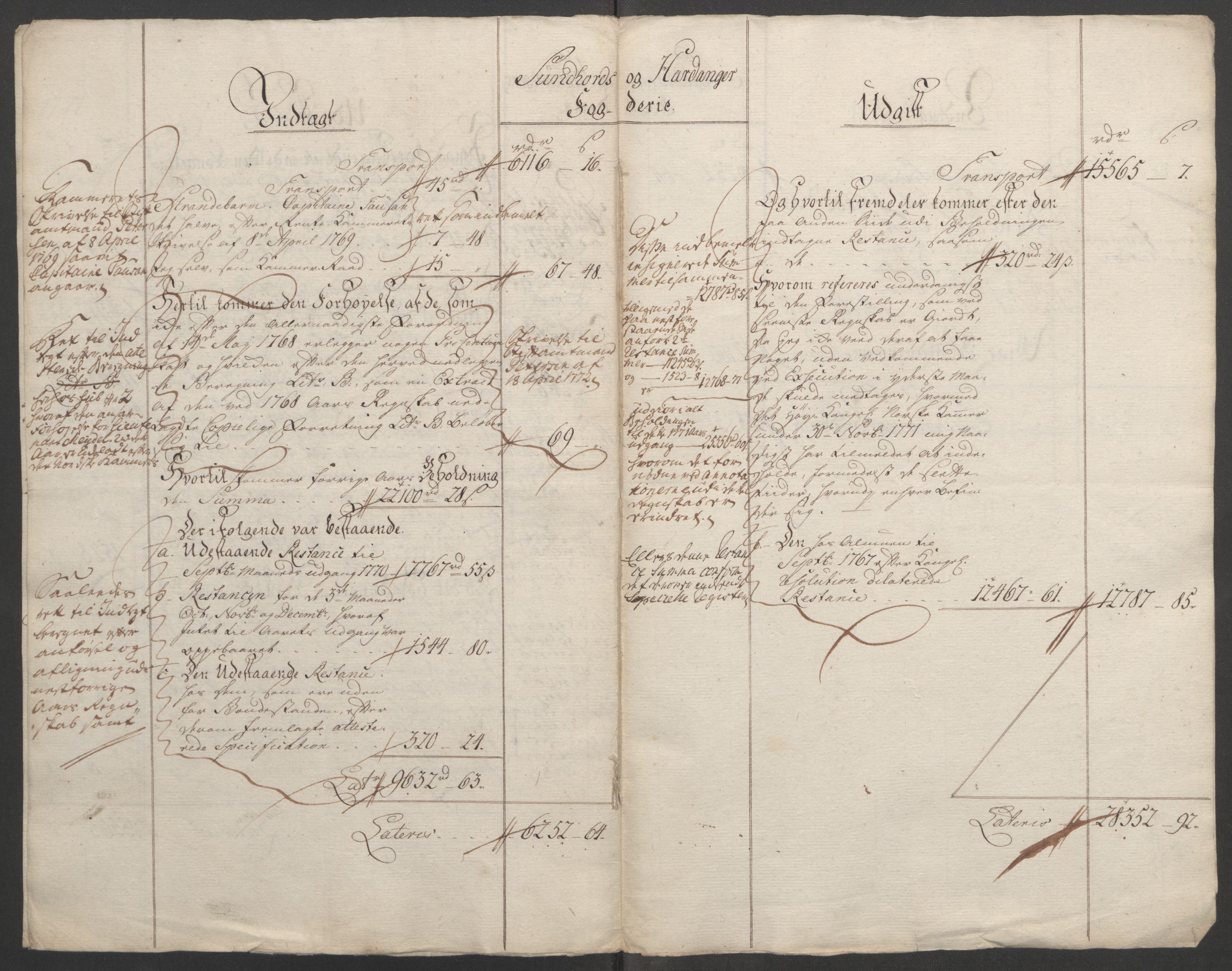 Rentekammeret inntil 1814, Reviderte regnskaper, Fogderegnskap, RA/EA-4092/R48/L3136: Ekstraskatten Sunnhordland og Hardanger, 1762-1772, s. 240