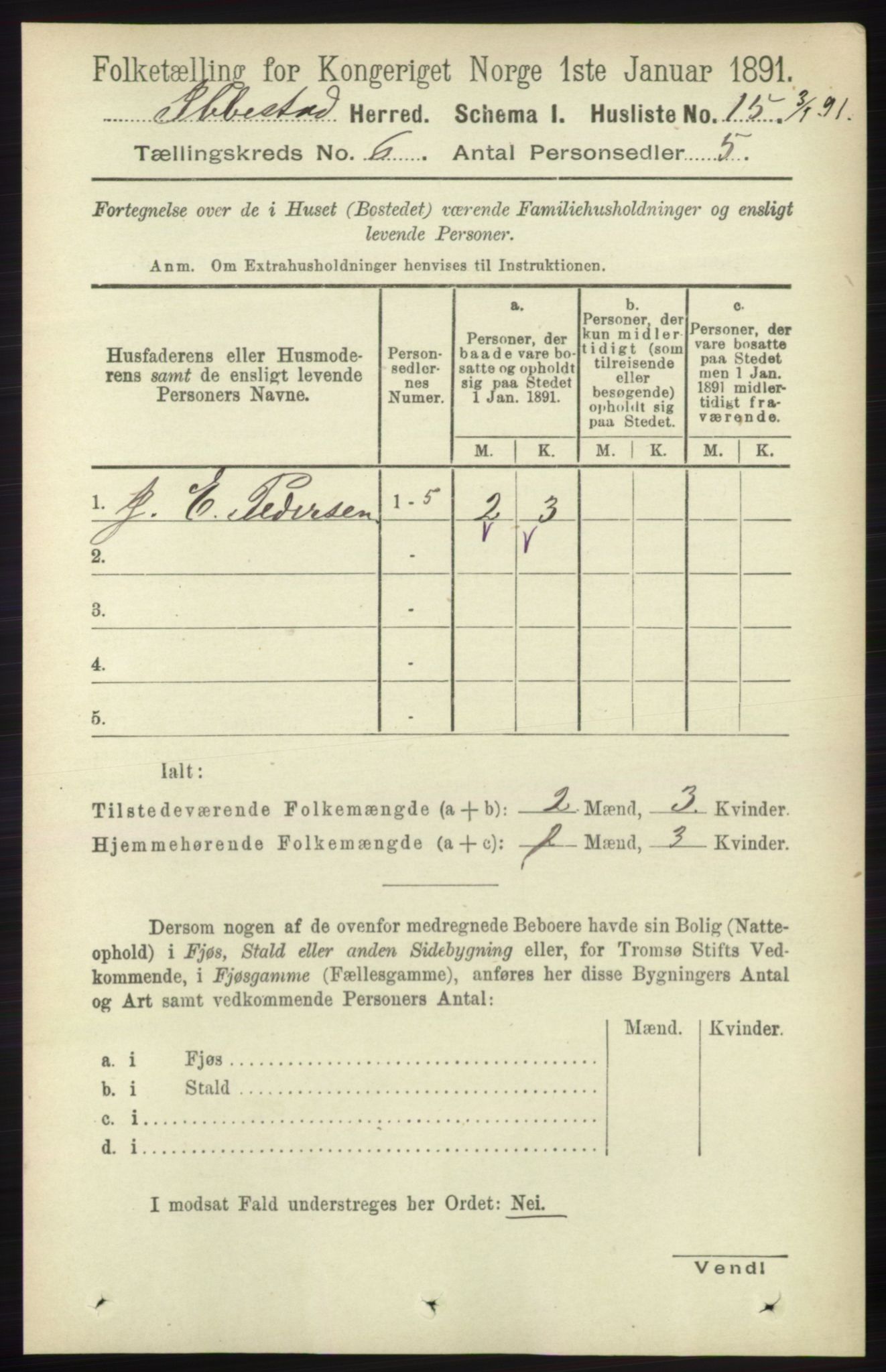 RA, Folketelling 1891 for 1917 Ibestad herred, 1891, s. 3499