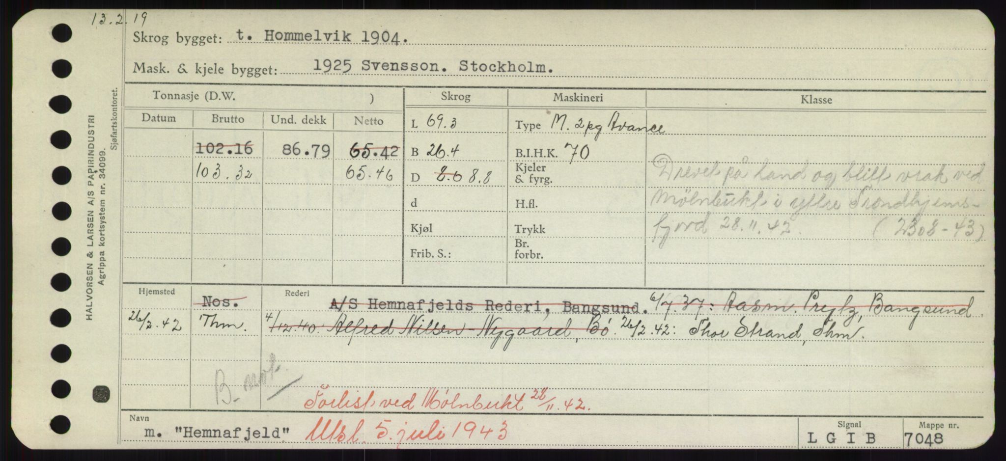 Sjøfartsdirektoratet med forløpere, Skipsmålingen, RA/S-1627/H/Hd/L0015: Fartøy, Havm-Hey, s. 315