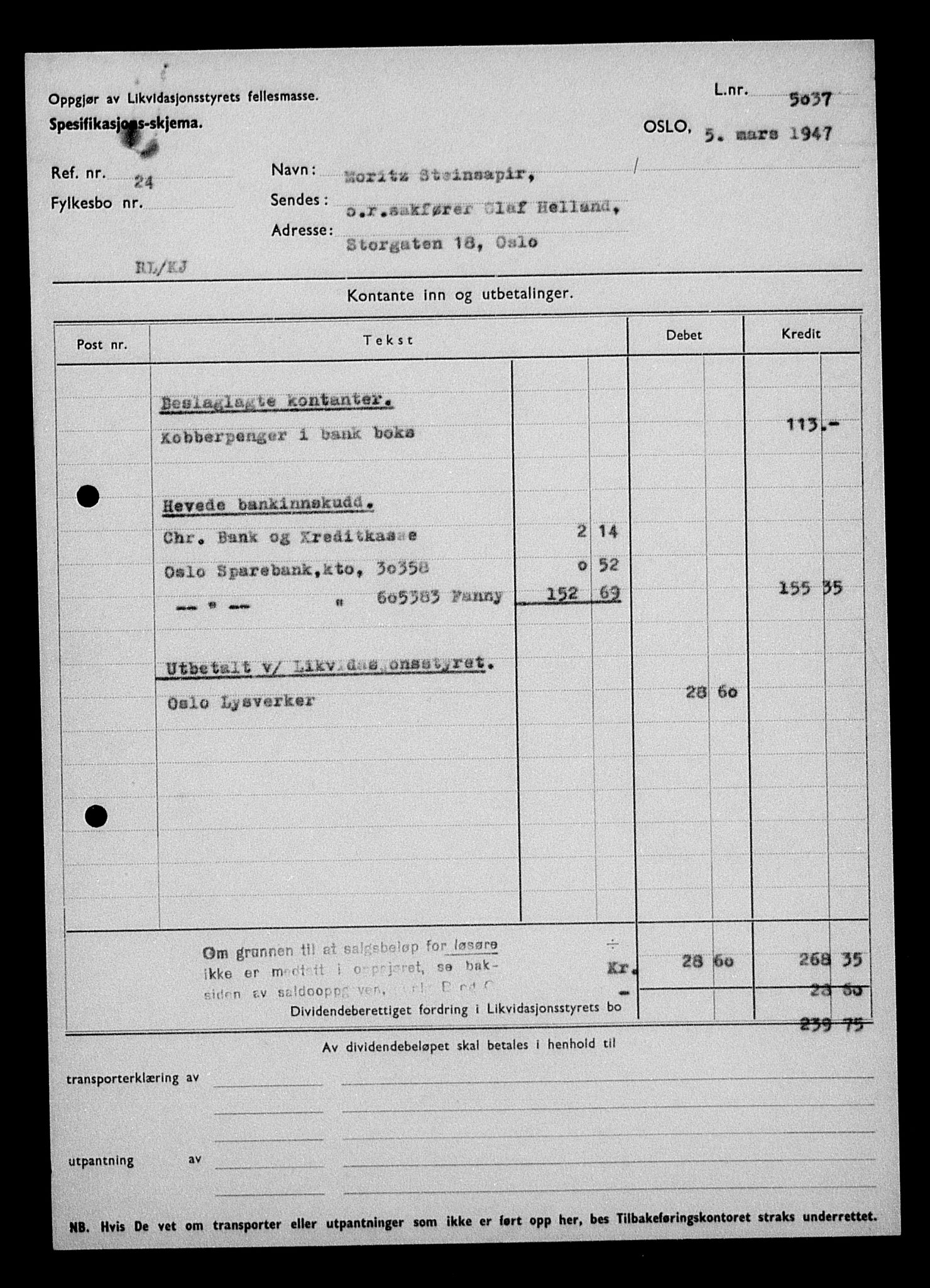 Justisdepartementet, Tilbakeføringskontoret for inndratte formuer, RA/S-1564/H/Hc/Hcc/L0983: --, 1945-1947, s. 112