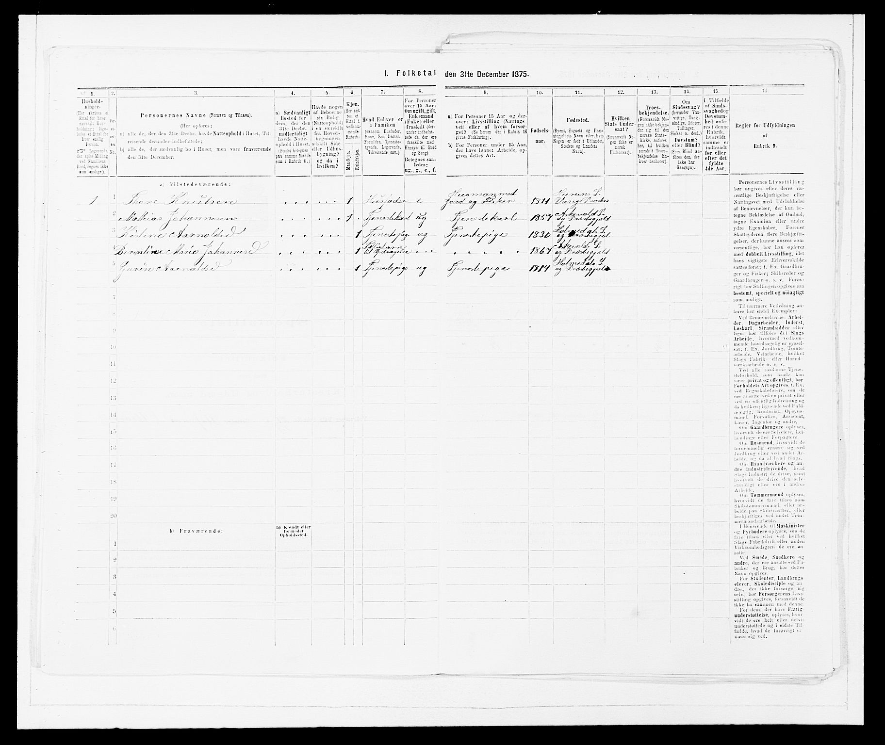 SAB, Folketelling 1875 for 1428P Askvoll prestegjeld, 1875, s. 172