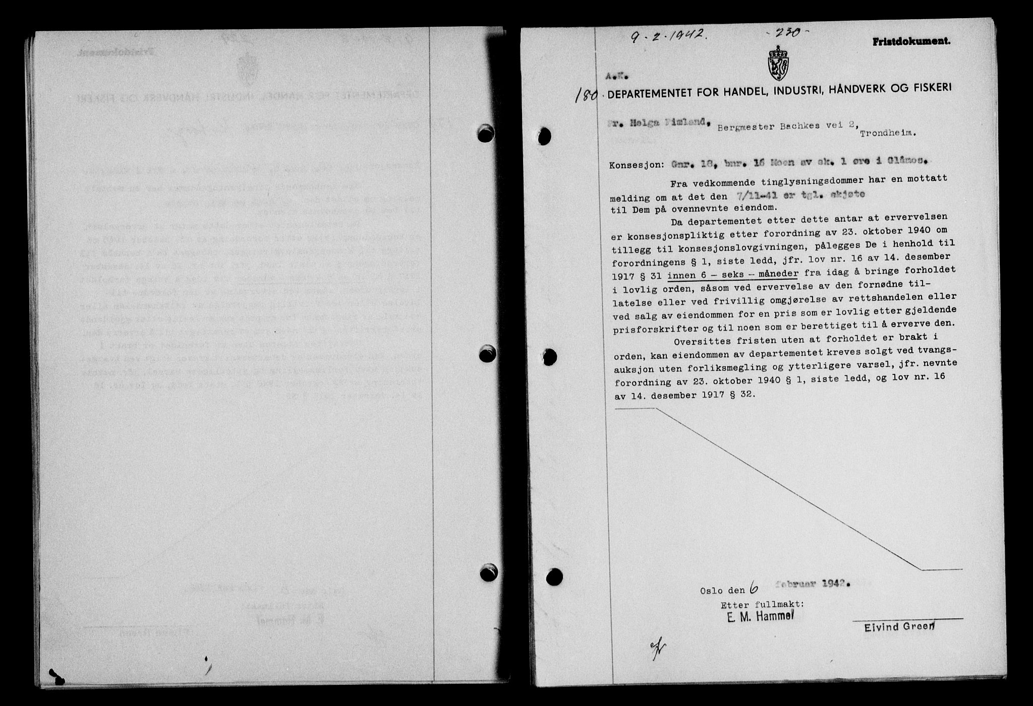 Gauldal sorenskriveri, SAT/A-0014/1/2/2C/L0054: Pantebok nr. 59, 1941-1942, Dagboknr: 180/1942
