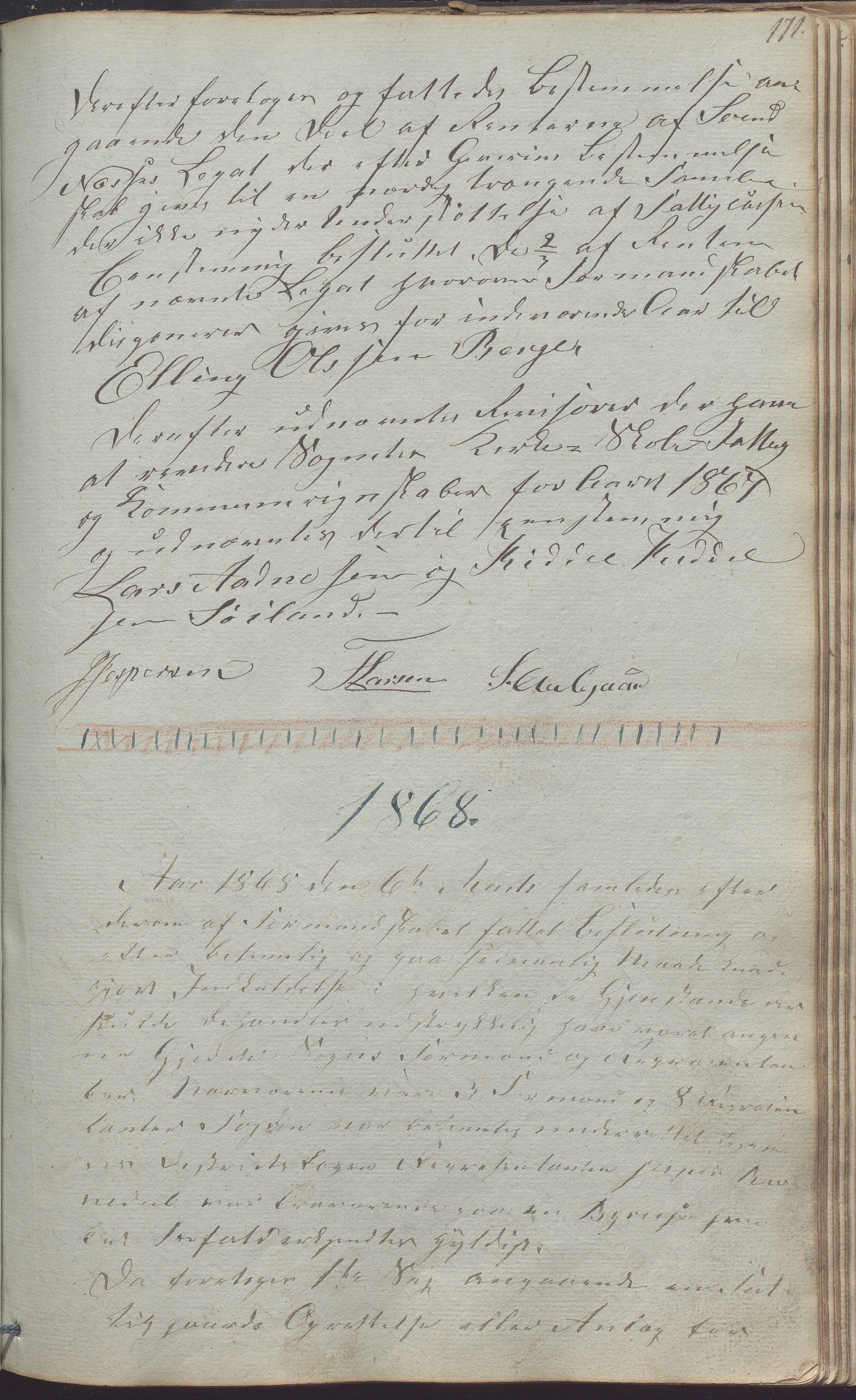 Gjesdal kommune - Formannskapet, IKAR/K-101383/A/Aa/L0001: Møtebok, 1837-1875, s. 171a