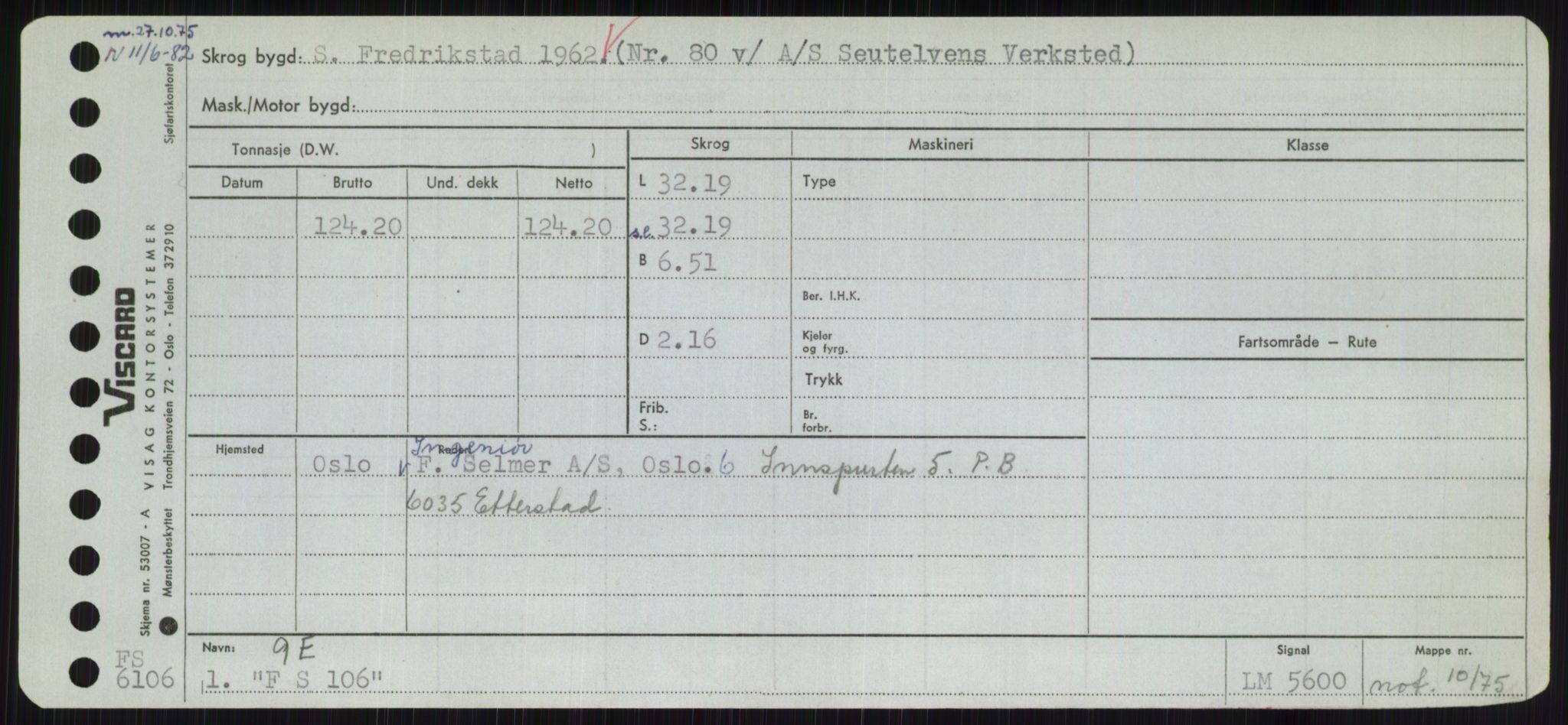 Sjøfartsdirektoratet med forløpere, Skipsmålingen, RA/S-1627/H/Hc/L0001: Lektere, A-Y, s. 141