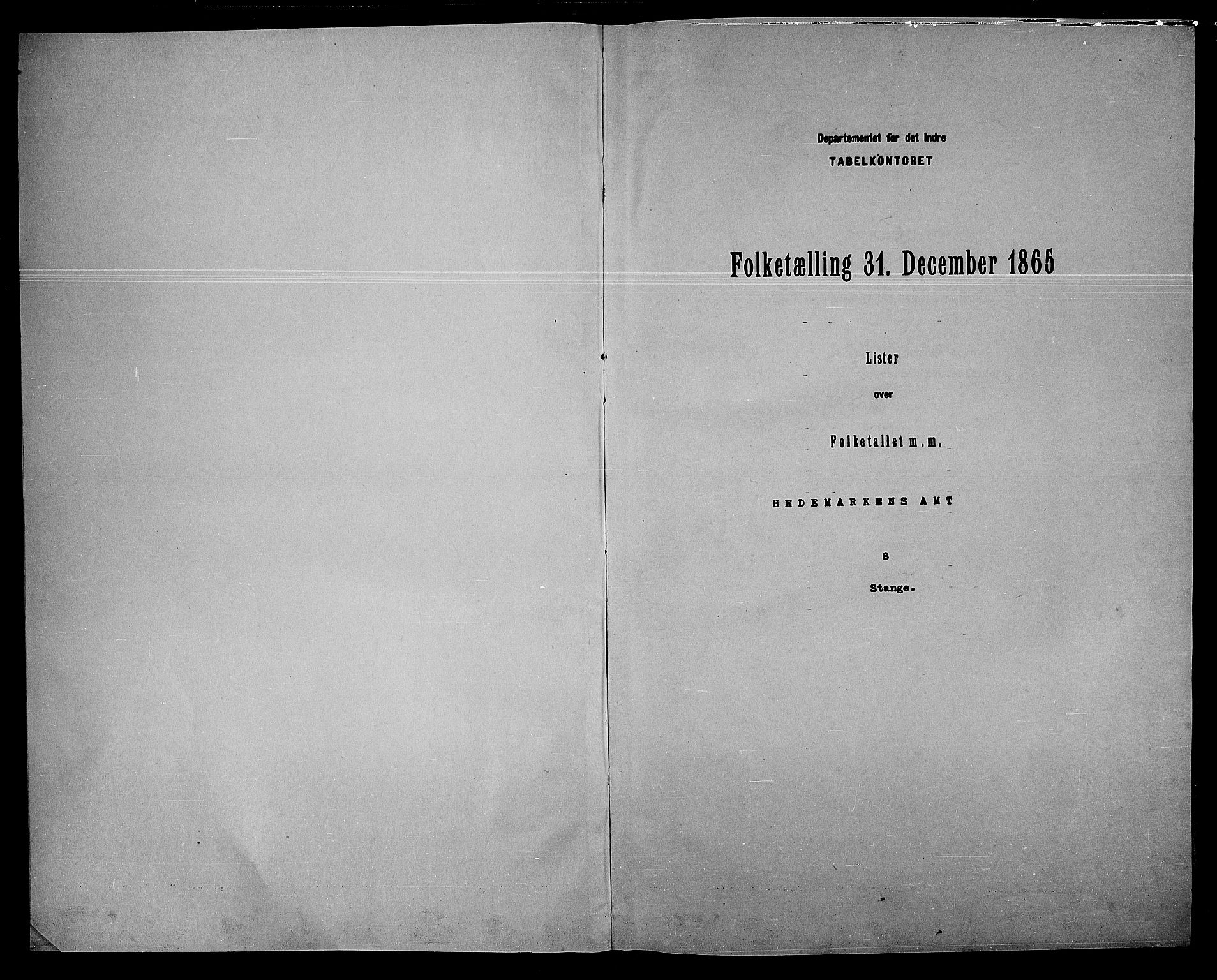 RA, Folketelling 1865 for 0417P Stange prestegjeld, 1865, s. 3