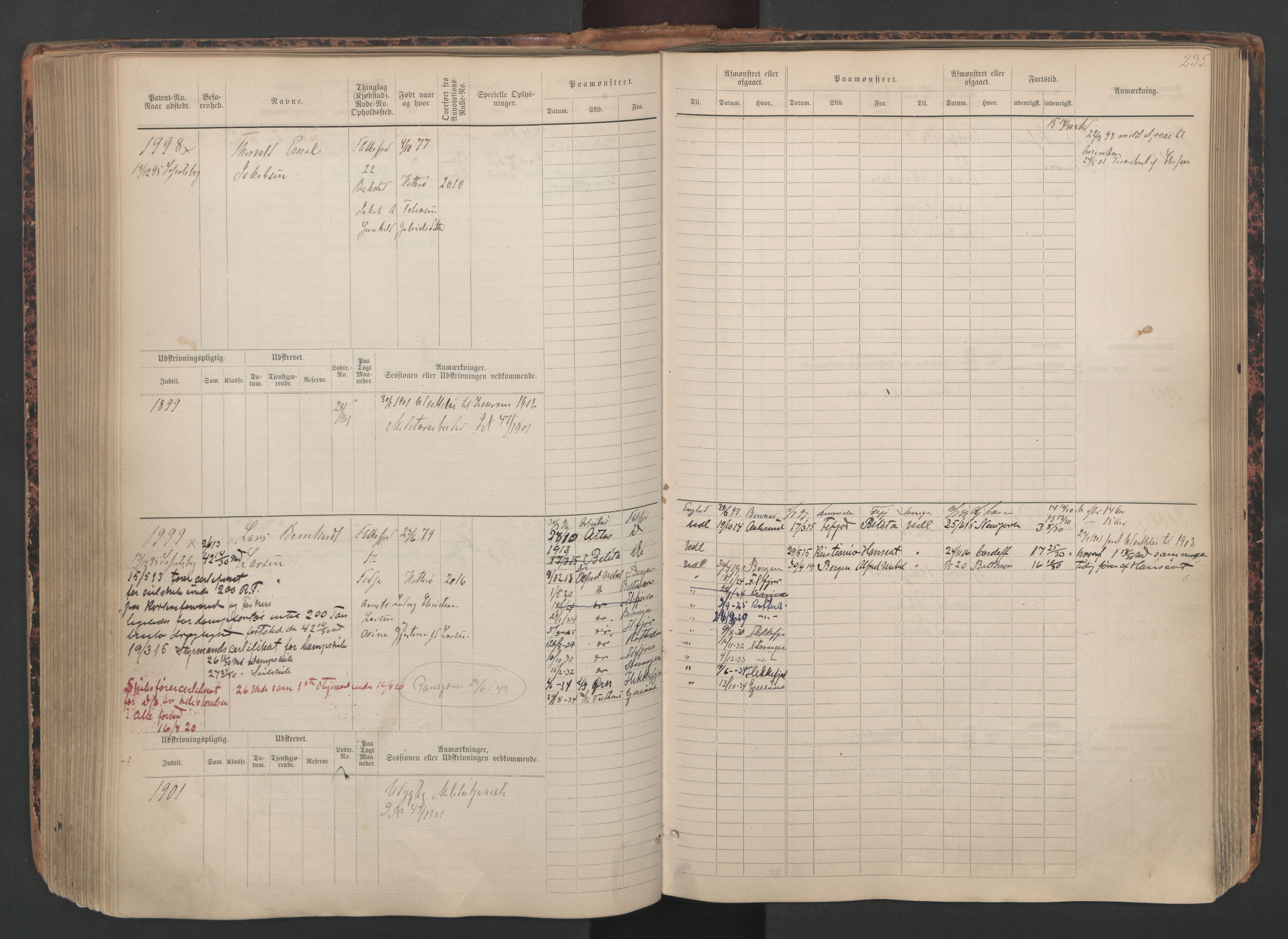 Flekkefjord mønstringskrets, AV/SAK-2031-0018/F/Fb/L0010: Hovedrulle nr 1534-2329, Æ-7, 1884-1948, s. 237