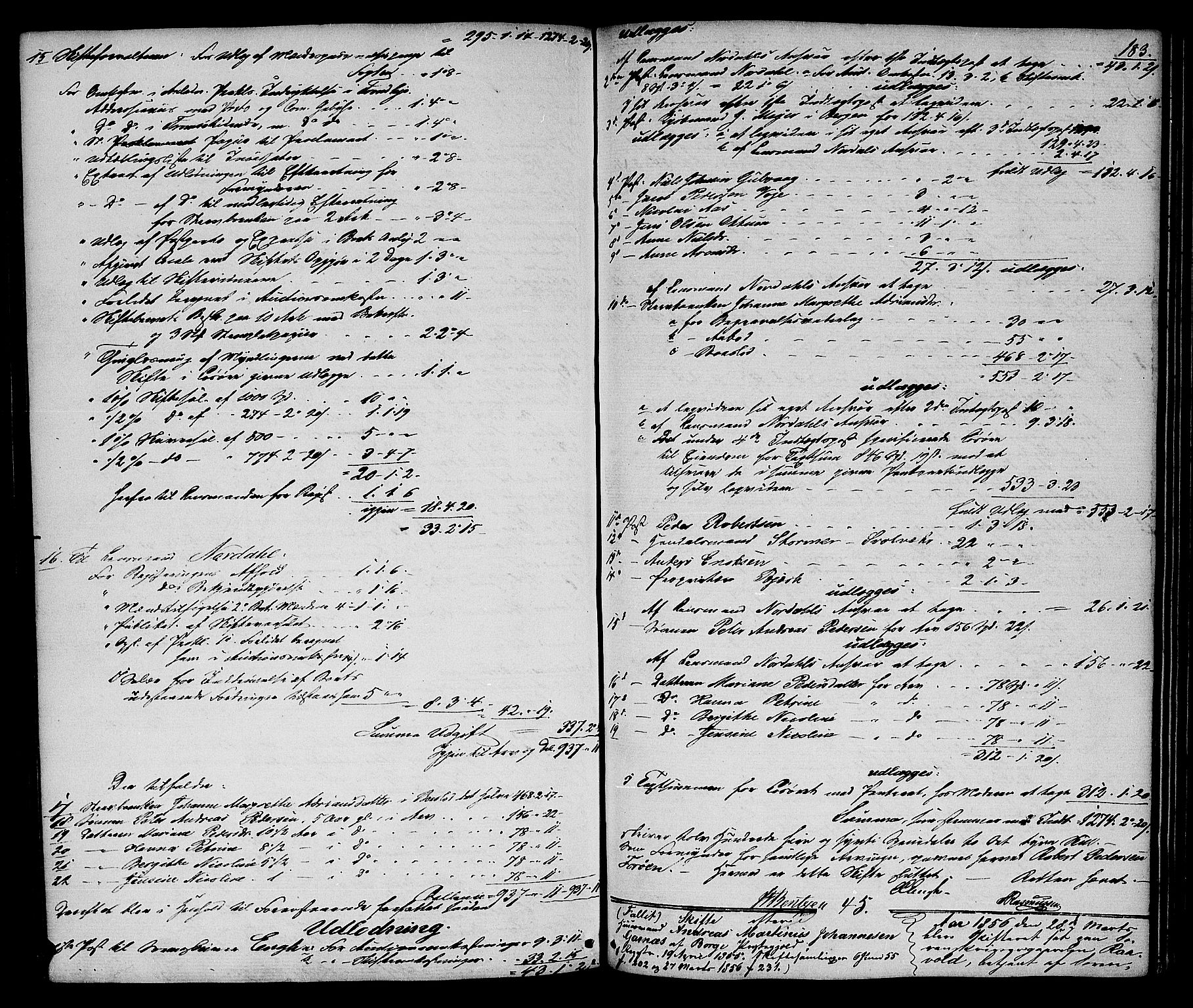 Vesterålen sorenskriveri, SAT/A-4180/1/3/3A/L0016: Skifteslutningsprotokoll, 1852-1857, s. 183
