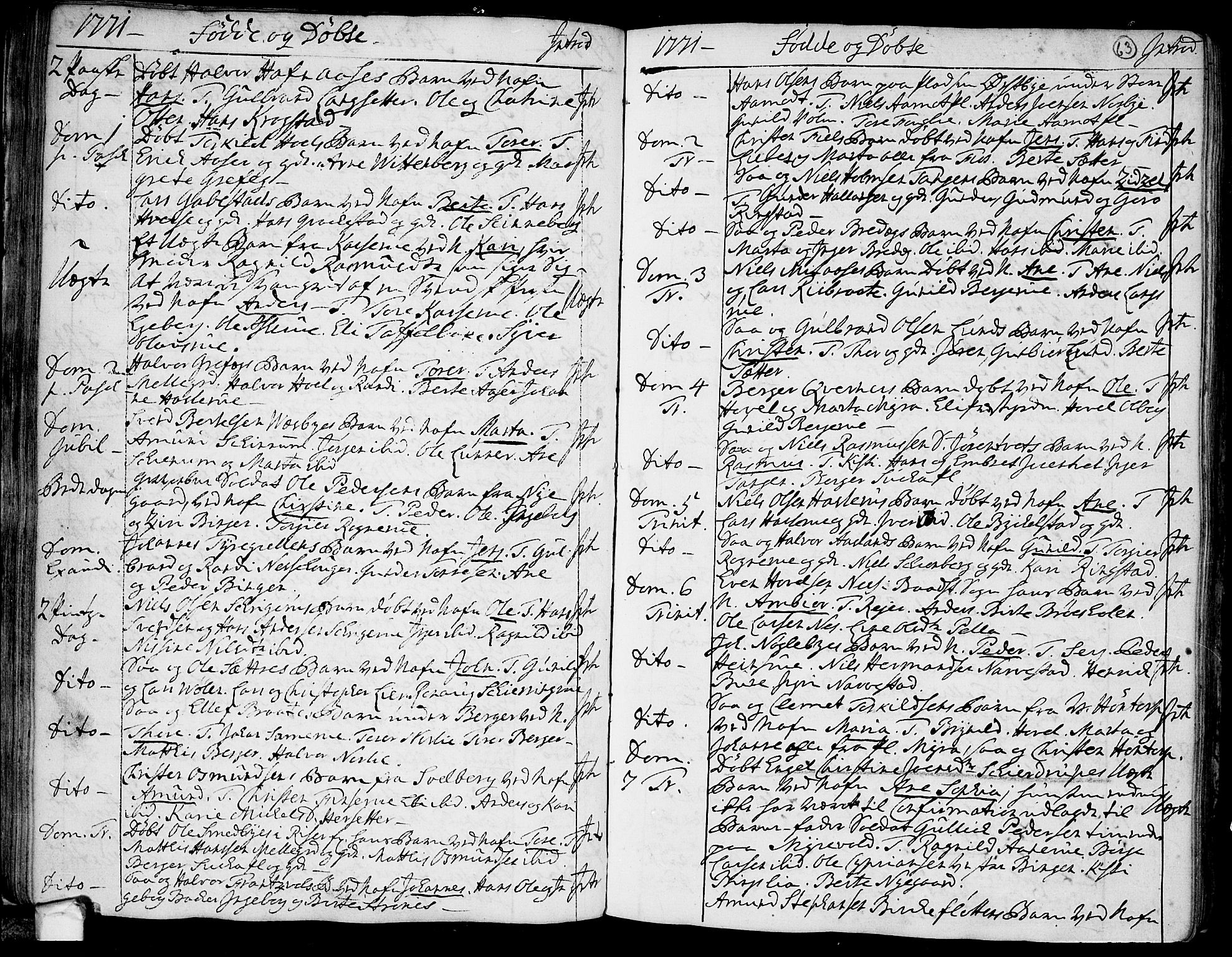 Trøgstad prestekontor Kirkebøker, AV/SAO-A-10925/F/Fa/L0004: Ministerialbok nr. I 4, 1750-1784, s. 63